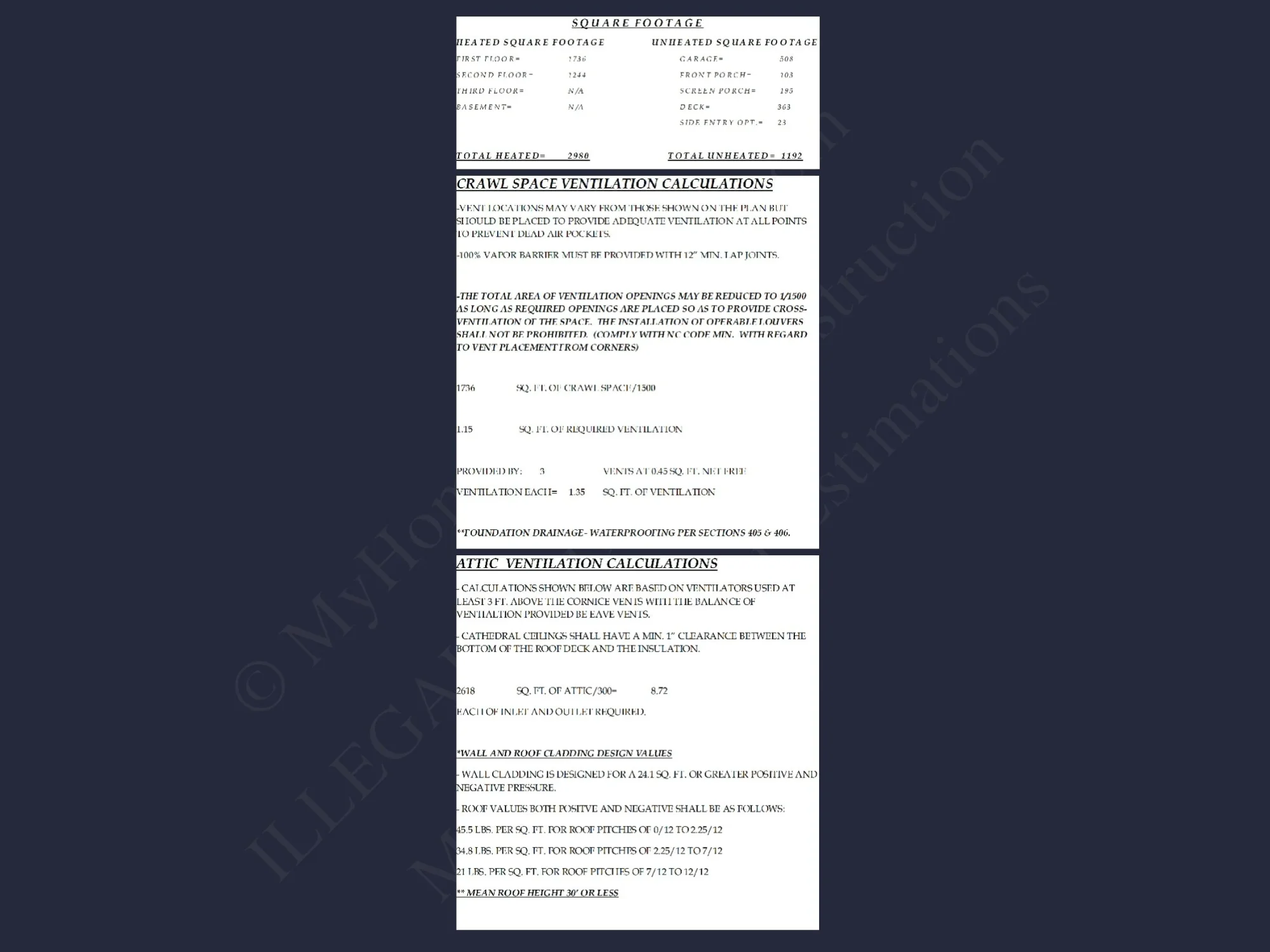 Floor Plan with 2980 Sq. Ft.