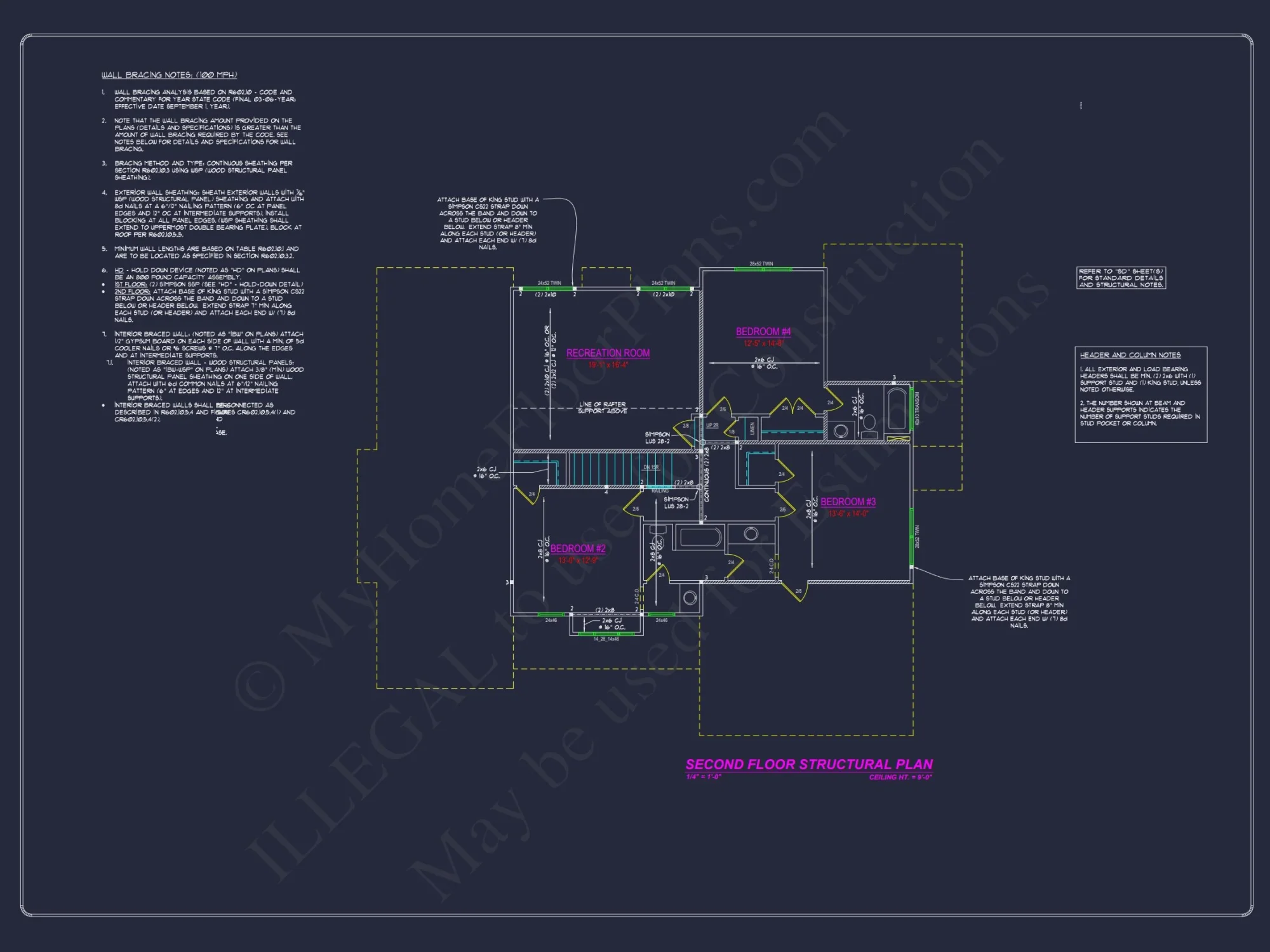 Stunning 4 Bedroom CAD Designs