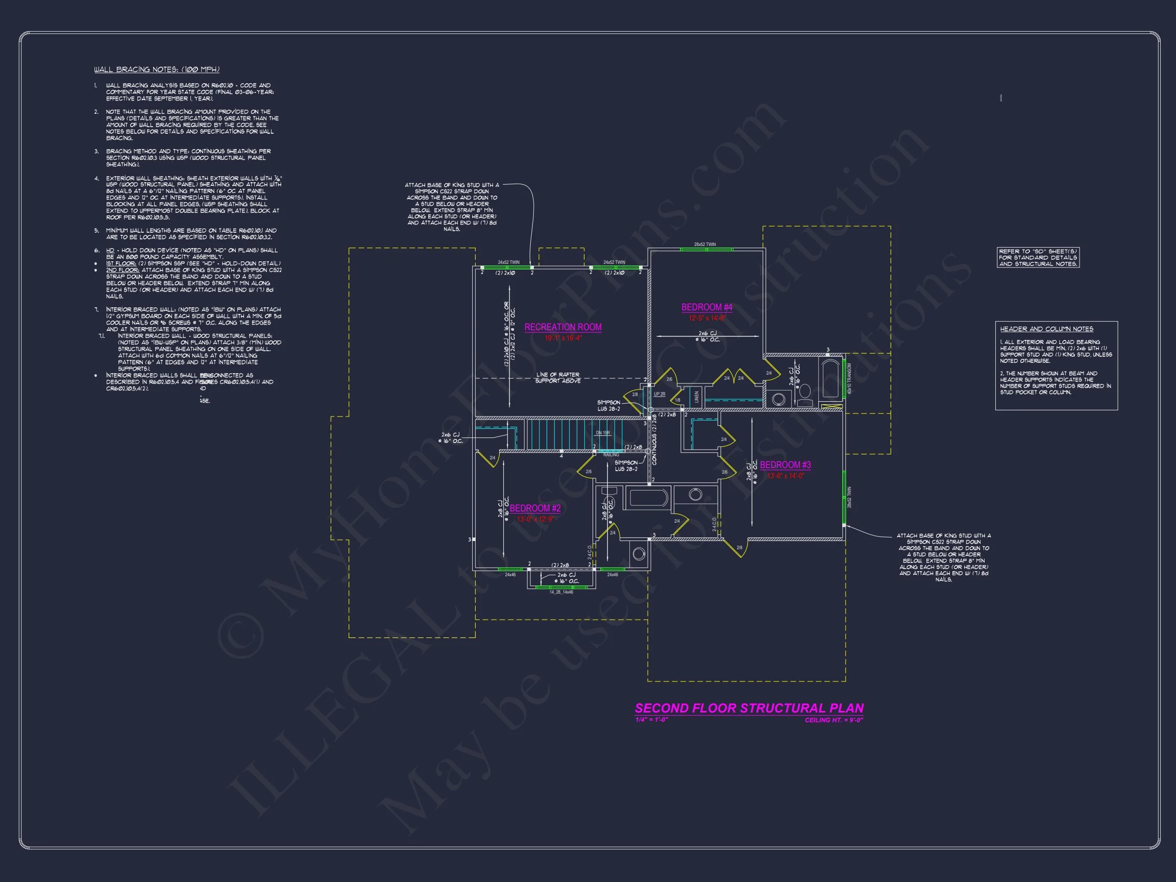 Stunning 4 Bedroom CAD Designs