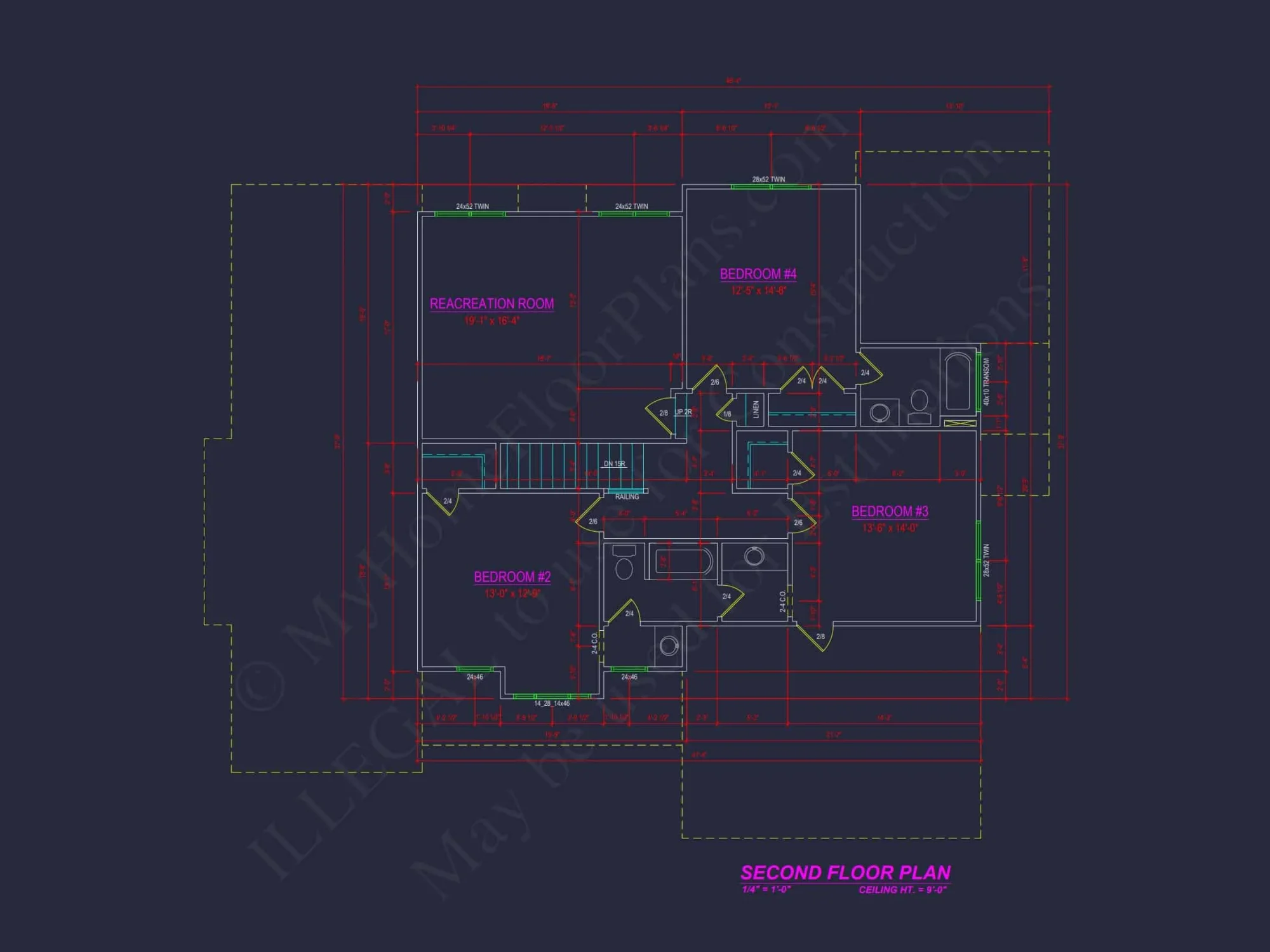 Floor Plan with 2980 Sq. Ft.
