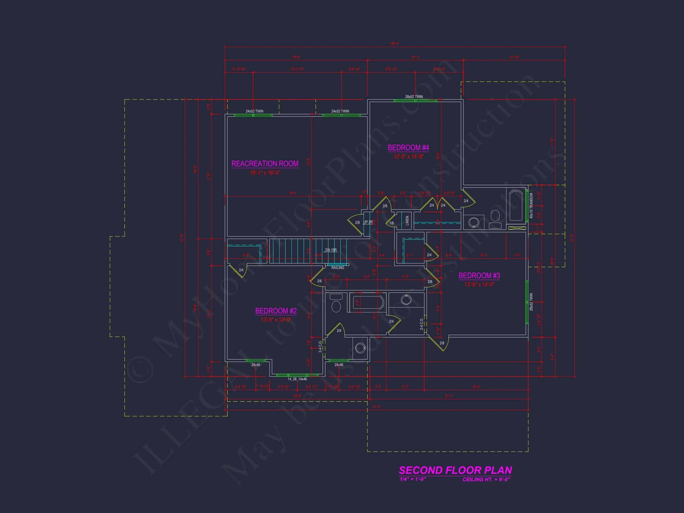 Floor Plan with 2980 Sq. Ft.