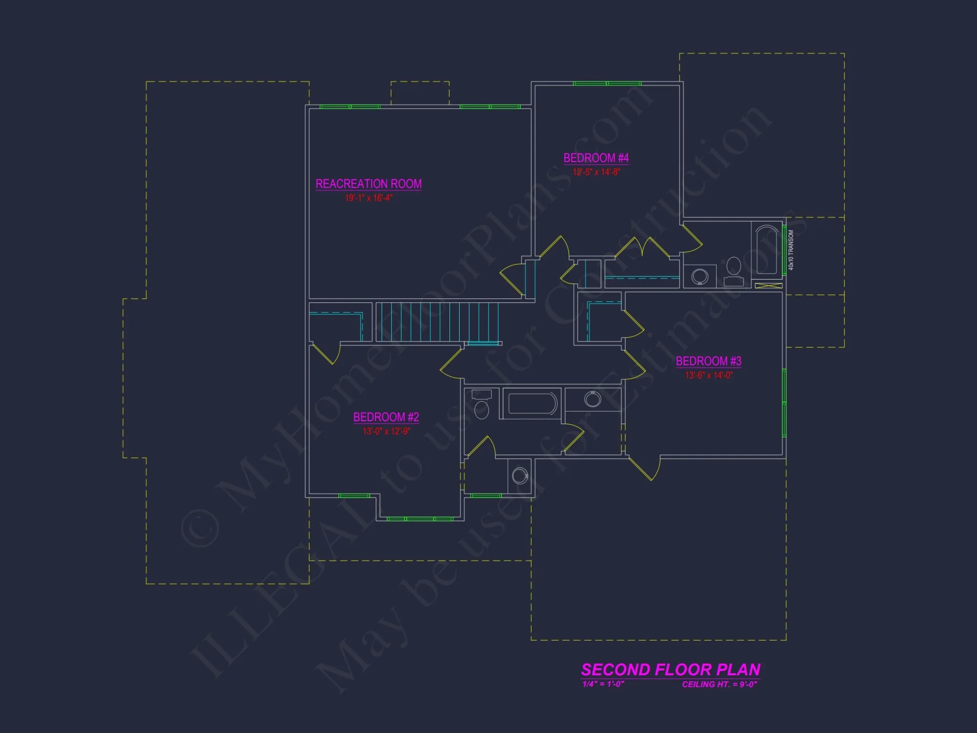 Floor Plan with 2980 Sq. Ft.