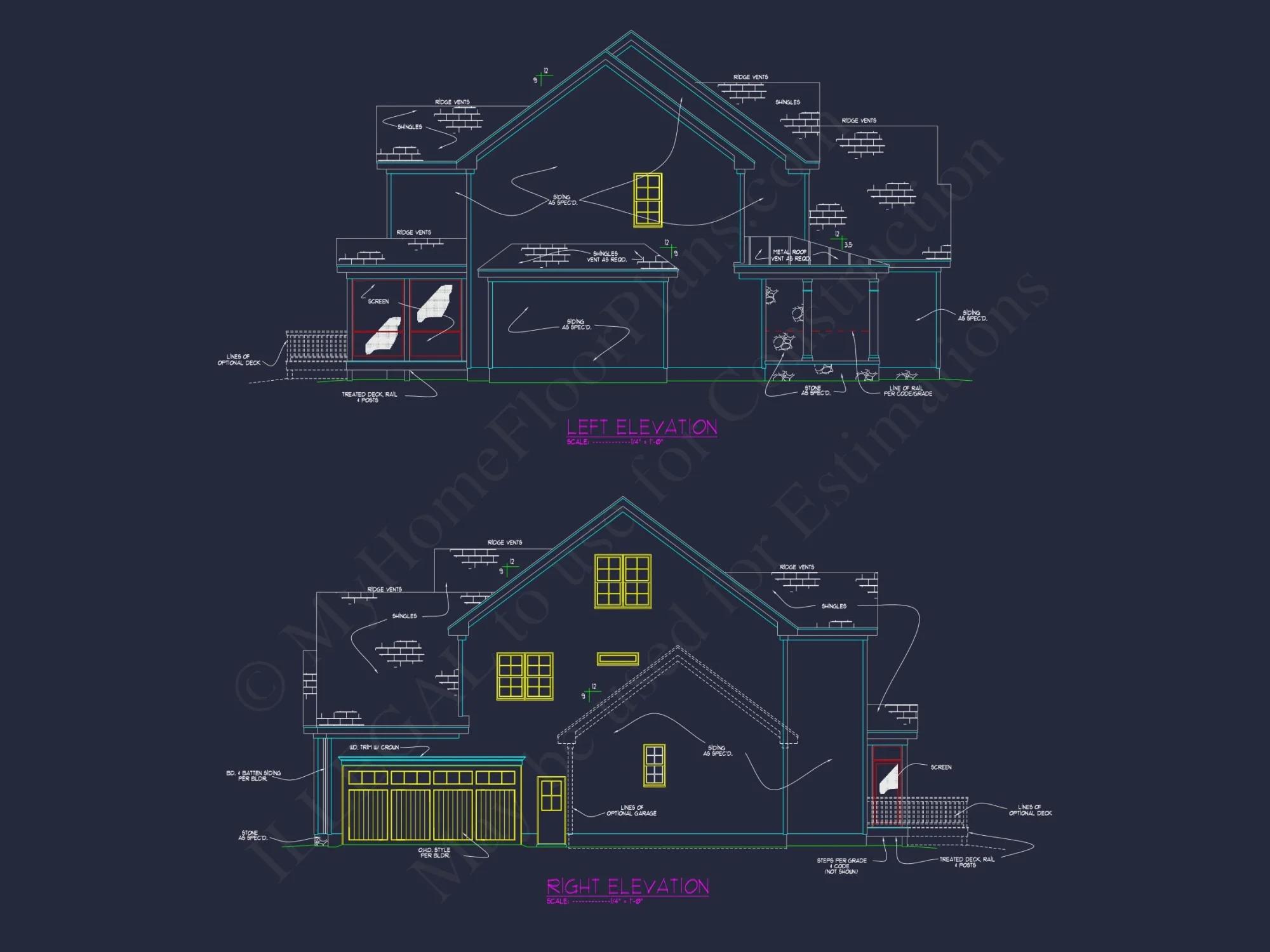 Elegant house Floor Plan with CAD Blueprints and Architecture Designs