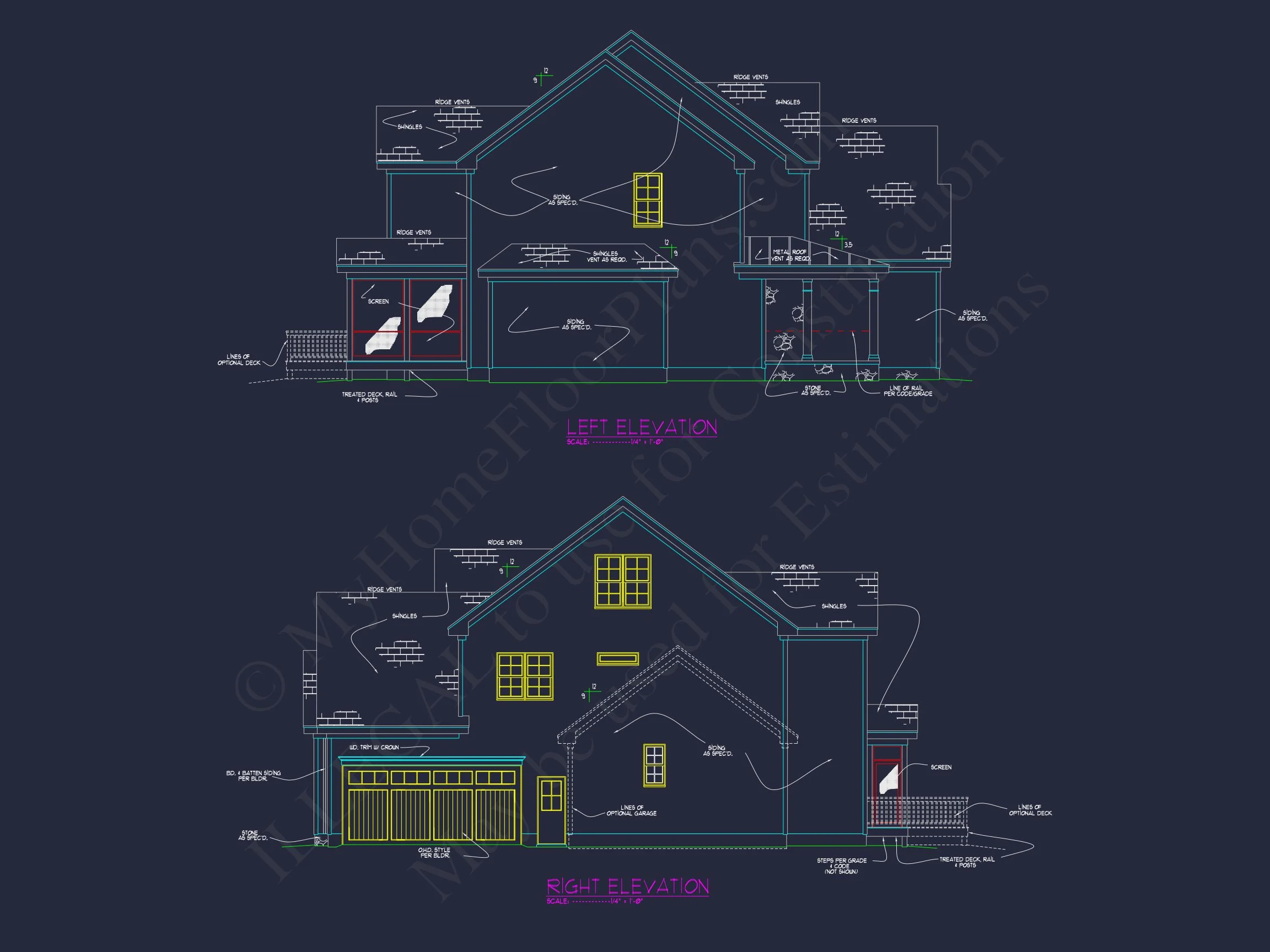 Elegant house Floor Plan with CAD Blueprints and Architecture Designs