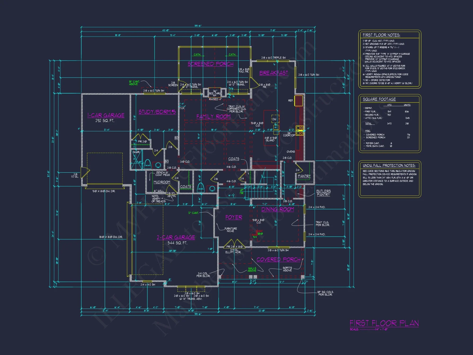 Spacious house Plan with Modern CAD Designs and Blueprint