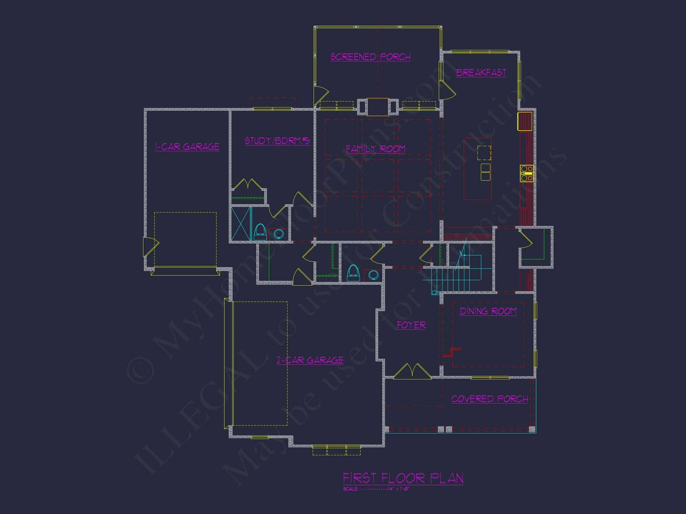 Spacious house Plan with Modern CAD Designs and Blueprint
