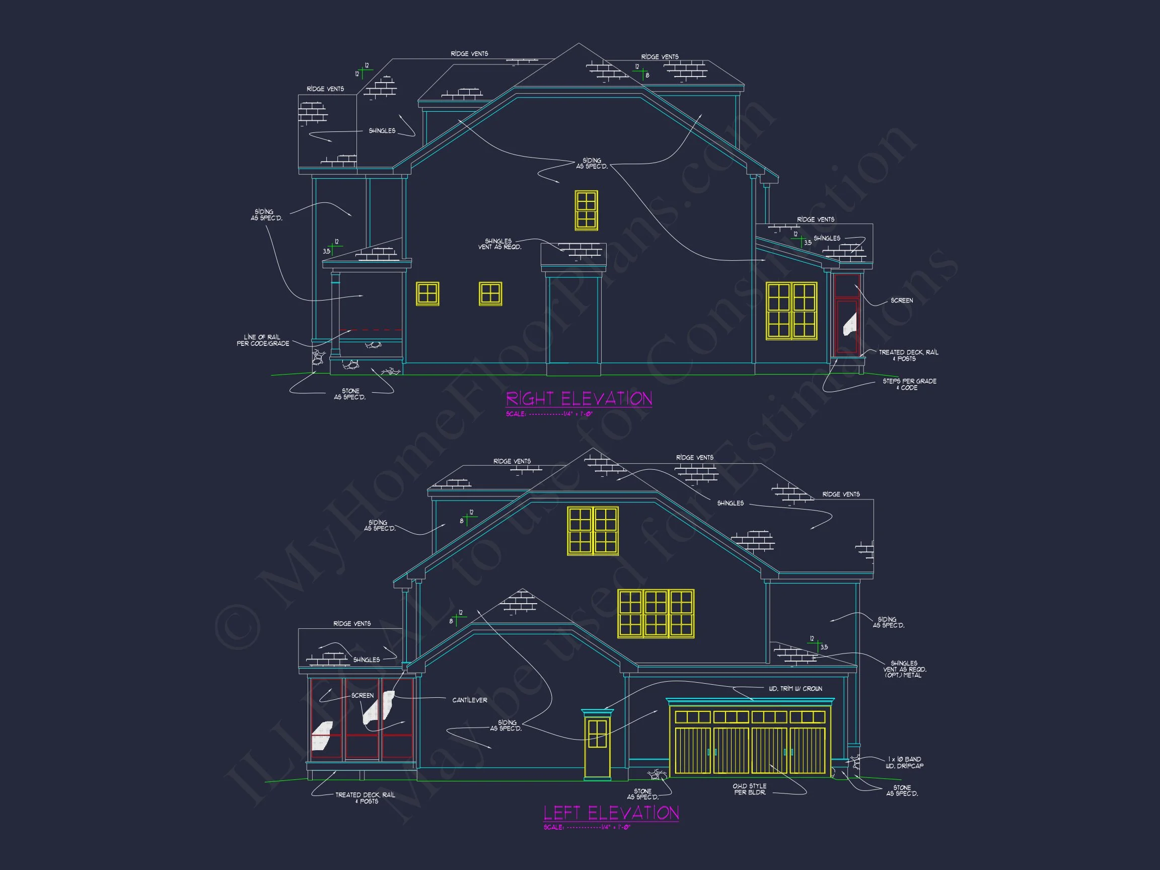 Spacious house Plan with Modern CAD Designs and Blueprint