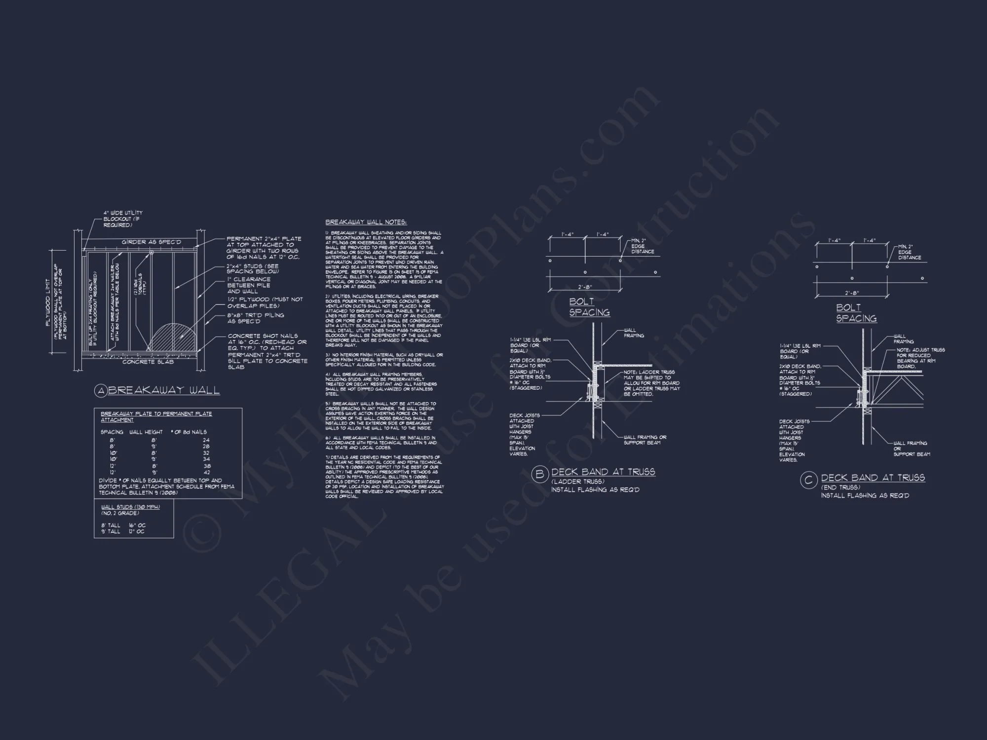 Beach house Plan with 4 Bedrooms, 3 Floors, Architectural Designs