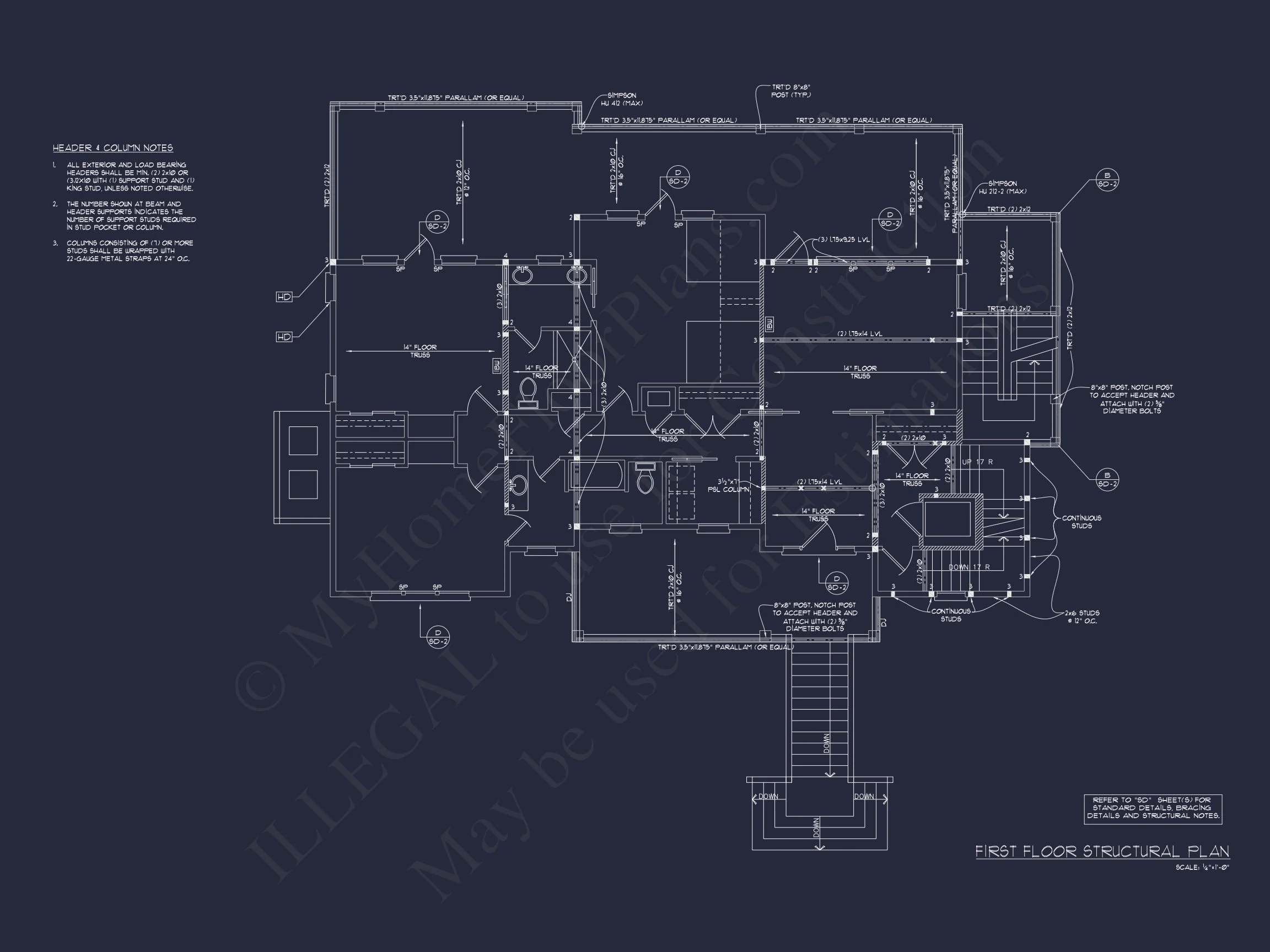 Beach house Plan with 4 Bedrooms, 3 Floors, Architectural Designs
