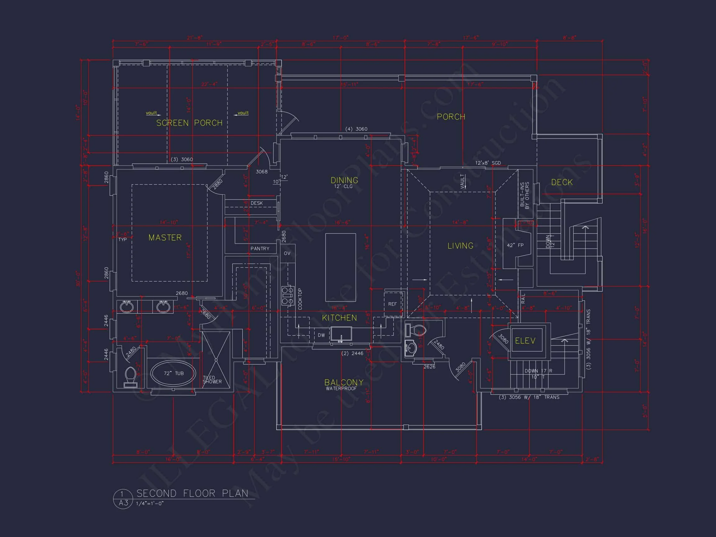 Beach house Plan with 4 Bedrooms, 3 Floors, Architectural Designs