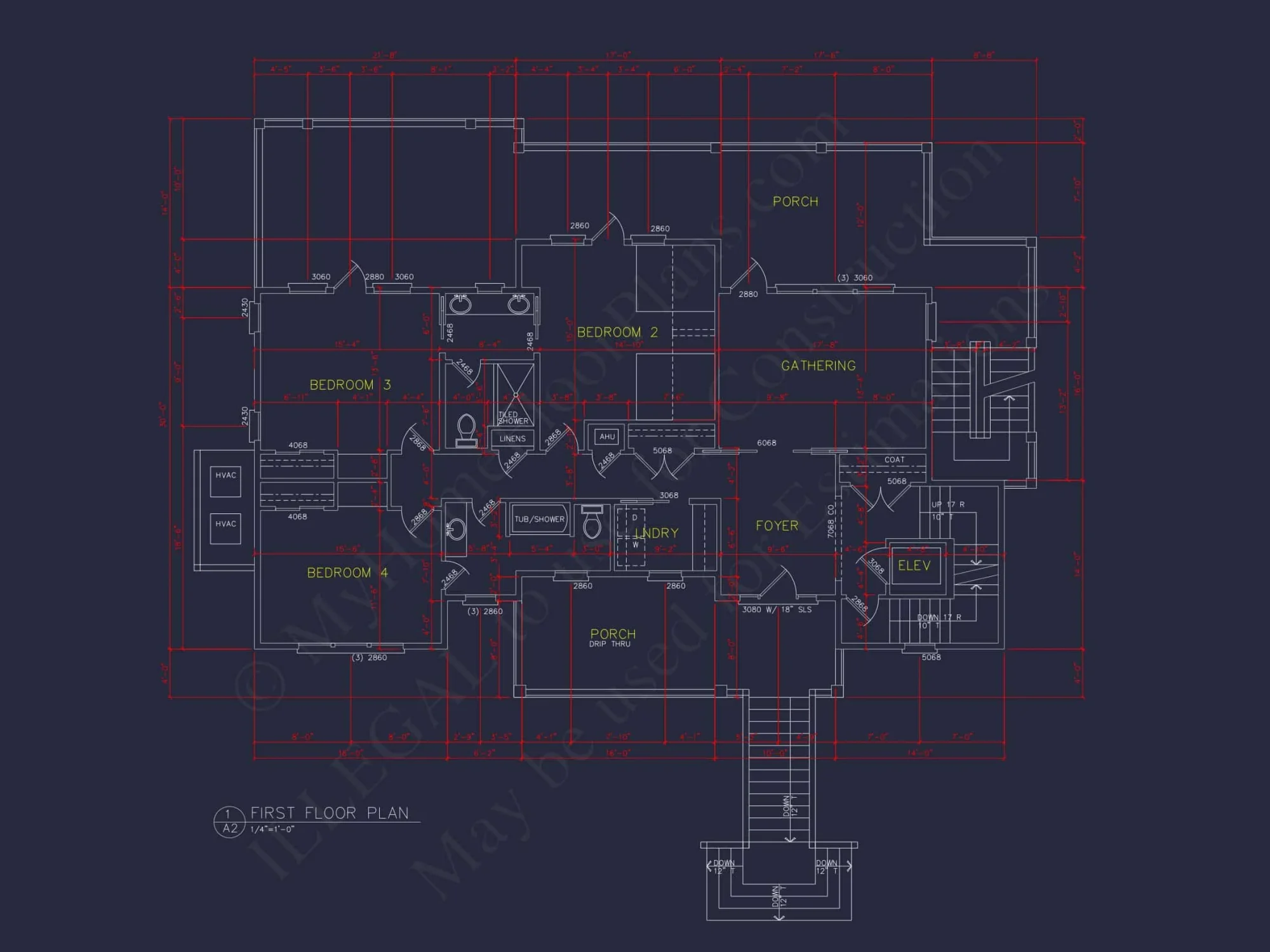 Beach house Plan with 4 Bedrooms, 3 Floors, Architectural Designs