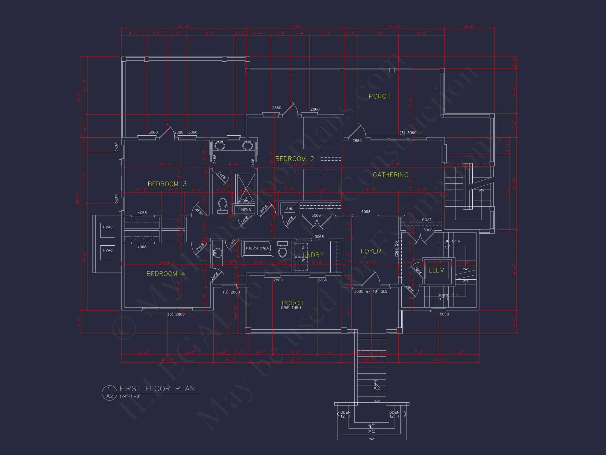 Beach house Plan with 4 Bedrooms, 3 Floors, Architectural Designs