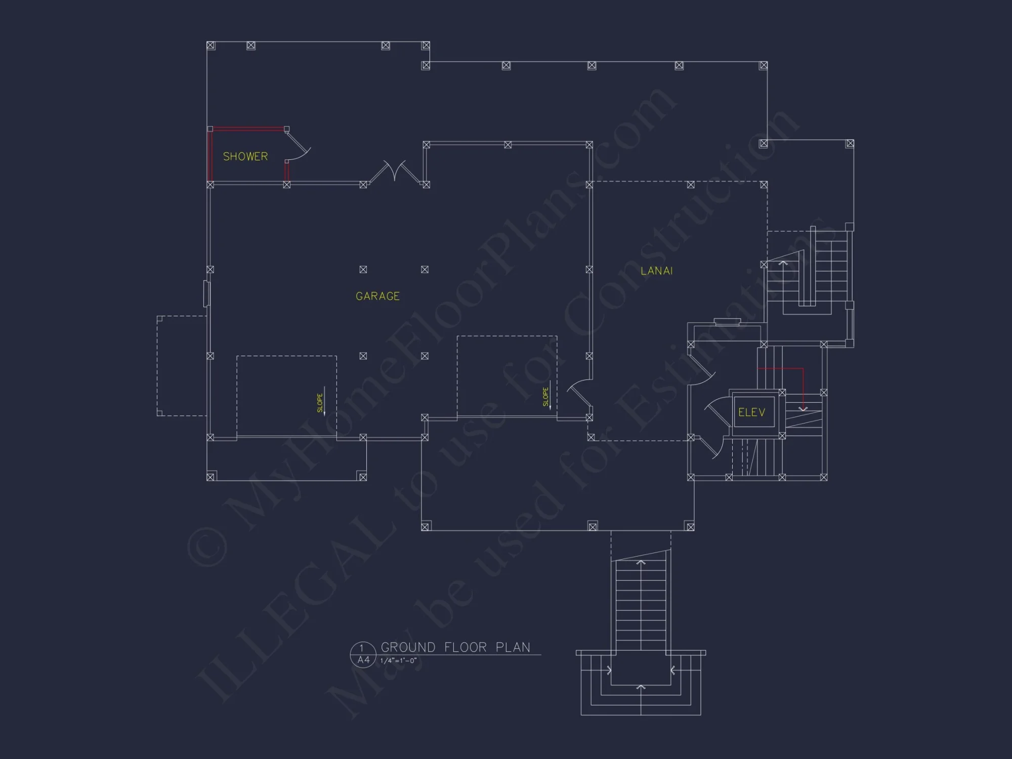 Beach house Plan with 4 Bedrooms, 3 Floors, Architectural Designs