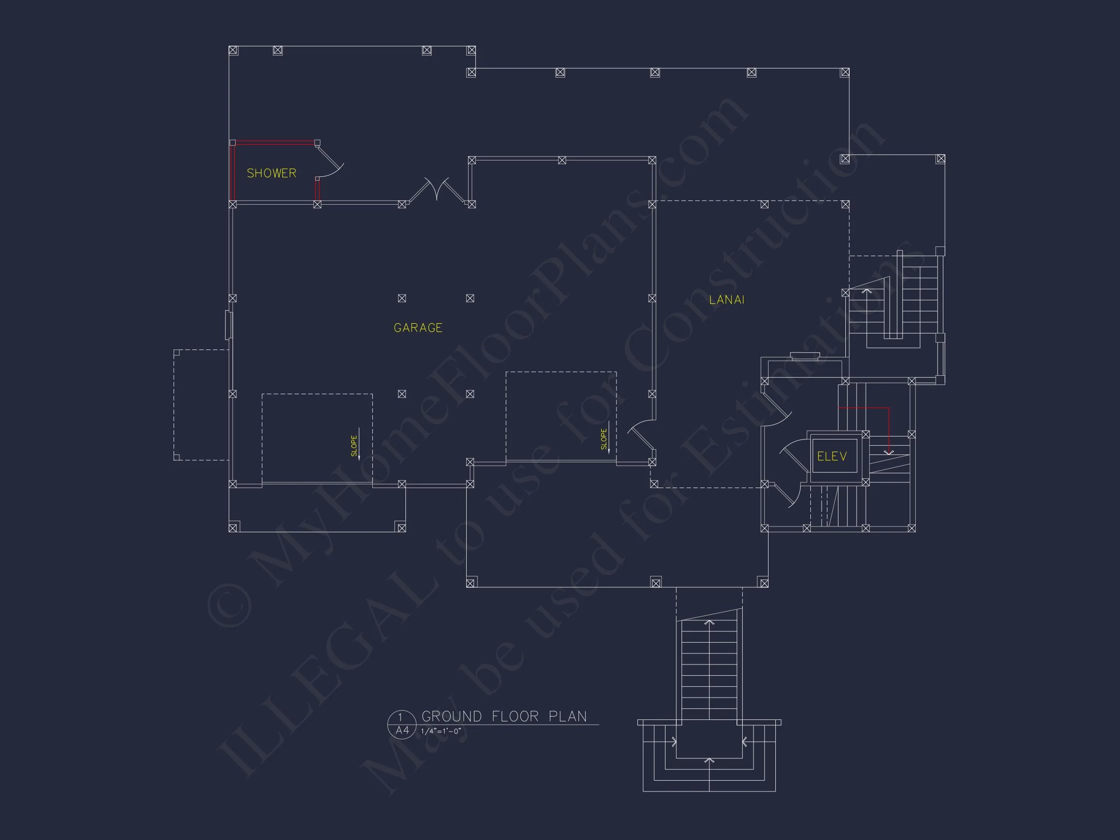 Beach house Plan with 4 Bedrooms, 3 Floors, Architectural Designs
