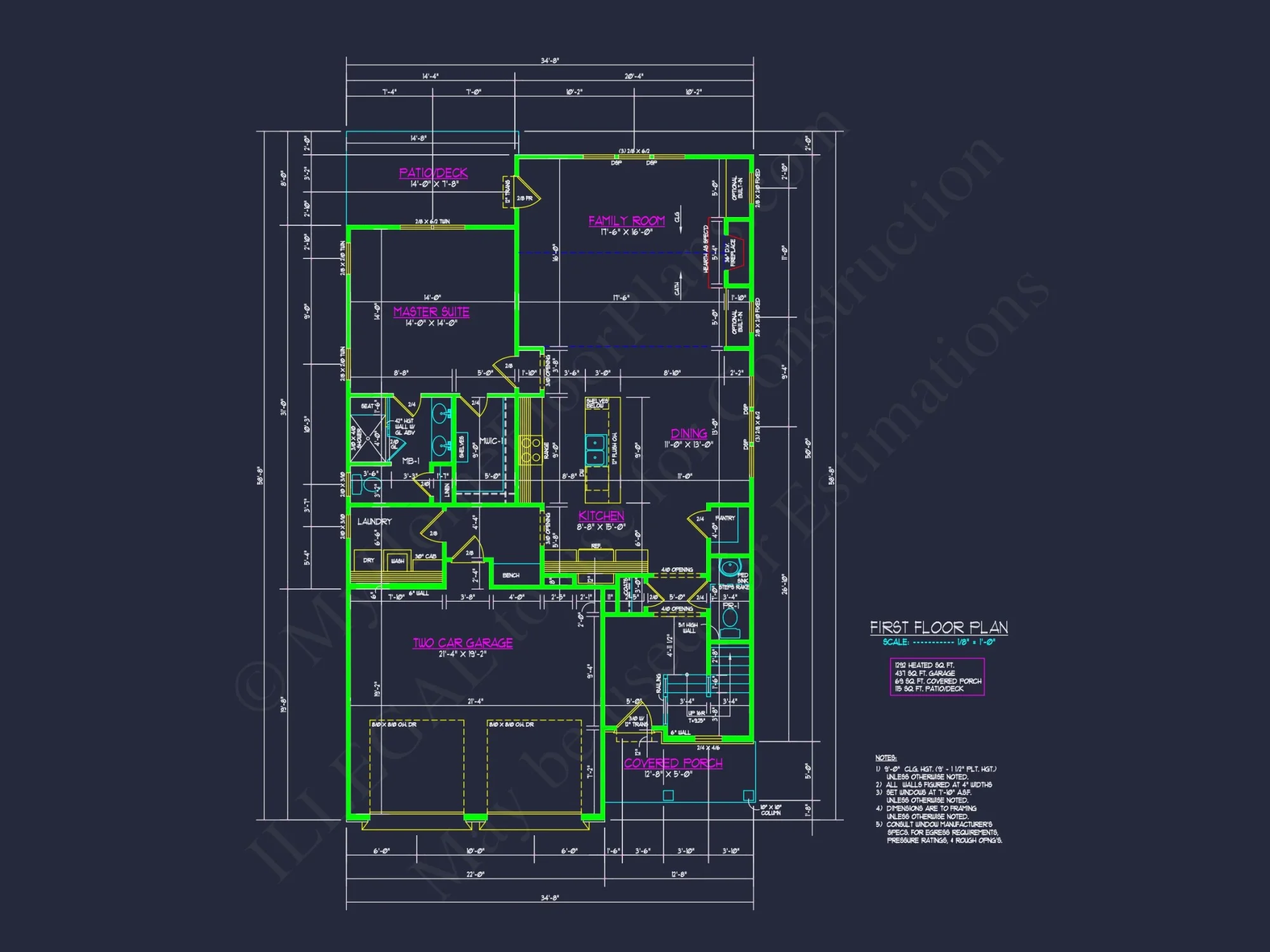 Elegant house Plan with Floor Plan, Blueprint, CAD Designs