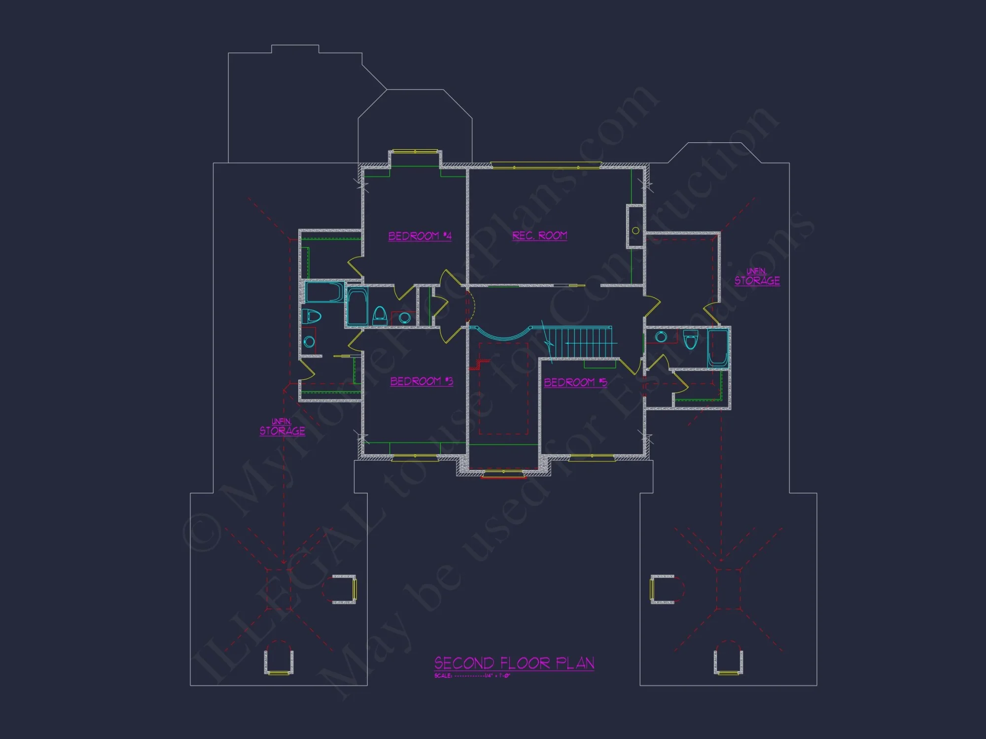Elegant 2-Story house Plan with French Country Design and CAD Blueprints