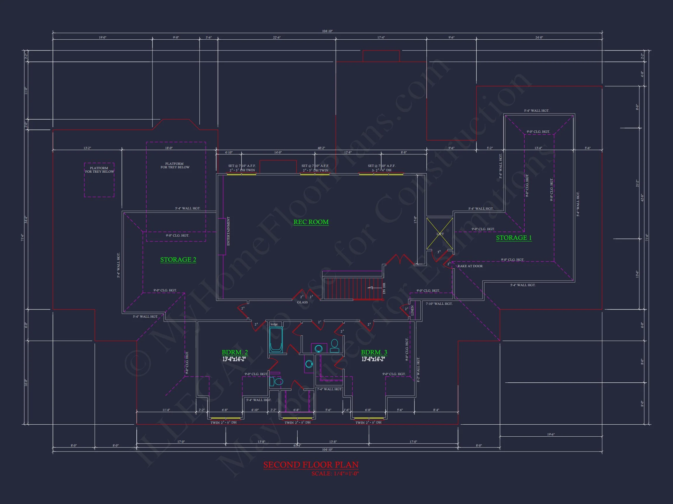 16-1171 HOUSE PLAN - Elegant Traditional House Plan with Detailed Architecture & CAD 9 Elegant Traditional house Plan with Detailed Architecture & CAD