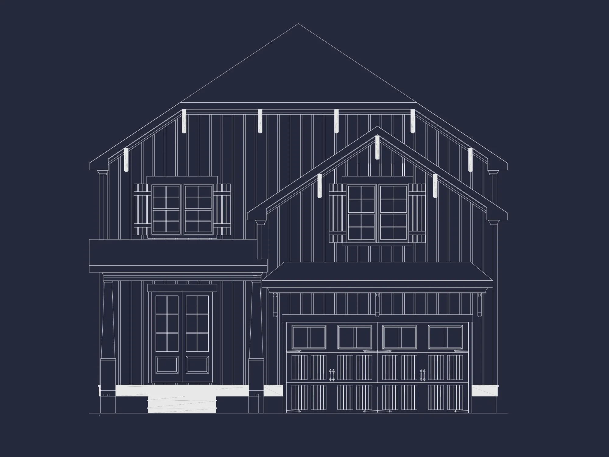 Transitional Farmhouse house Plan with Spacious Floor Layout