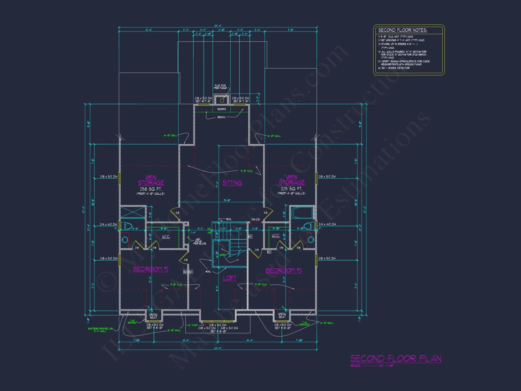 Elegant Cape Cod house Floor Plan with 2-Story Design
