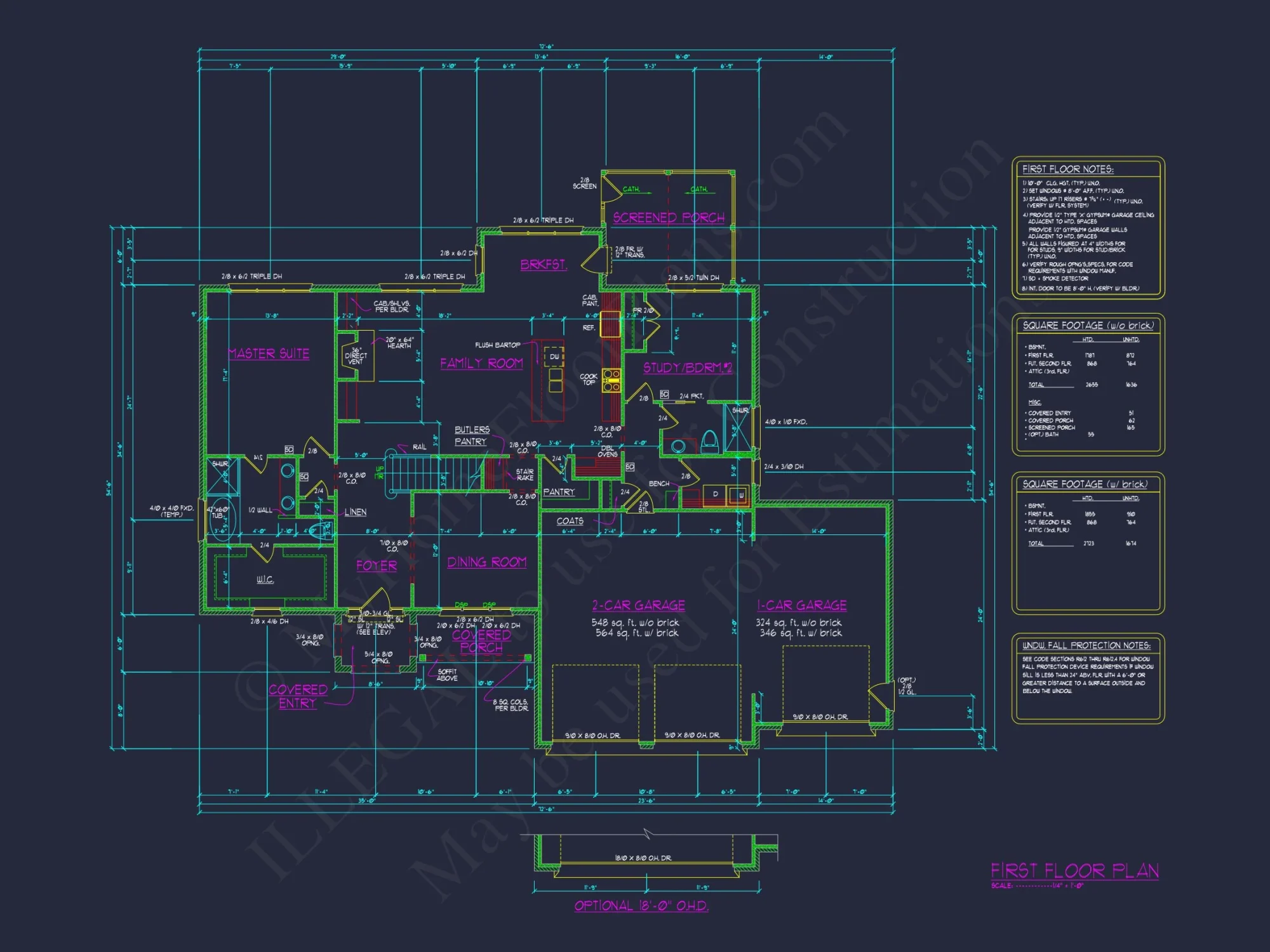 Craftsman house Plan with 2-Story CAD Design & Spacious Layout