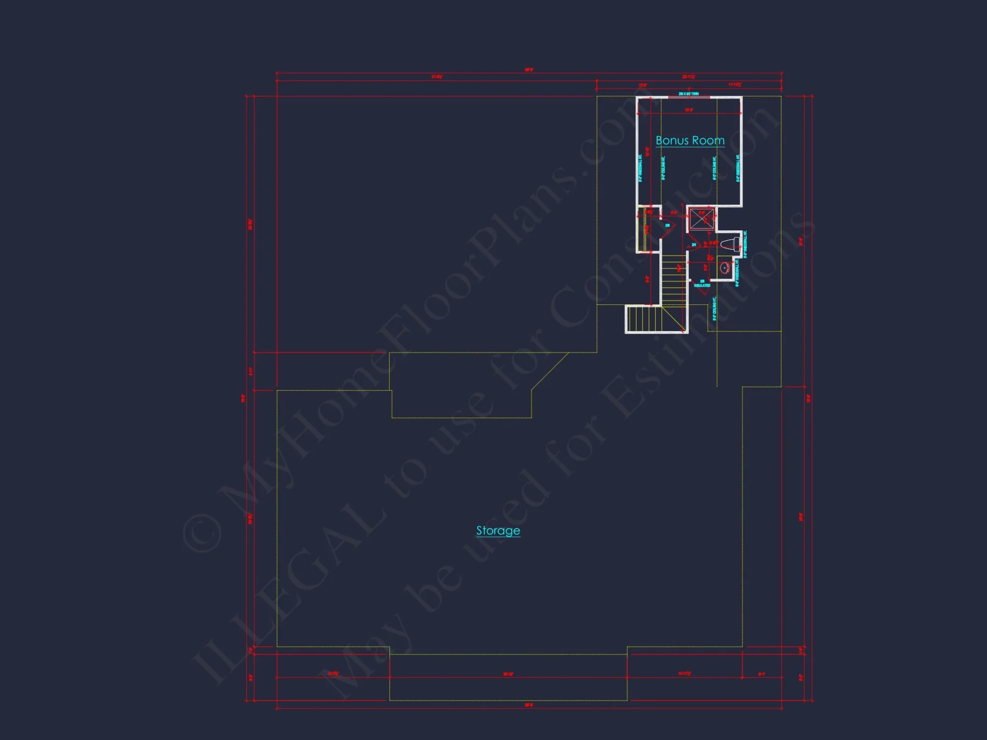 Elegant Southern house Plan with CAD Blueprint Designs