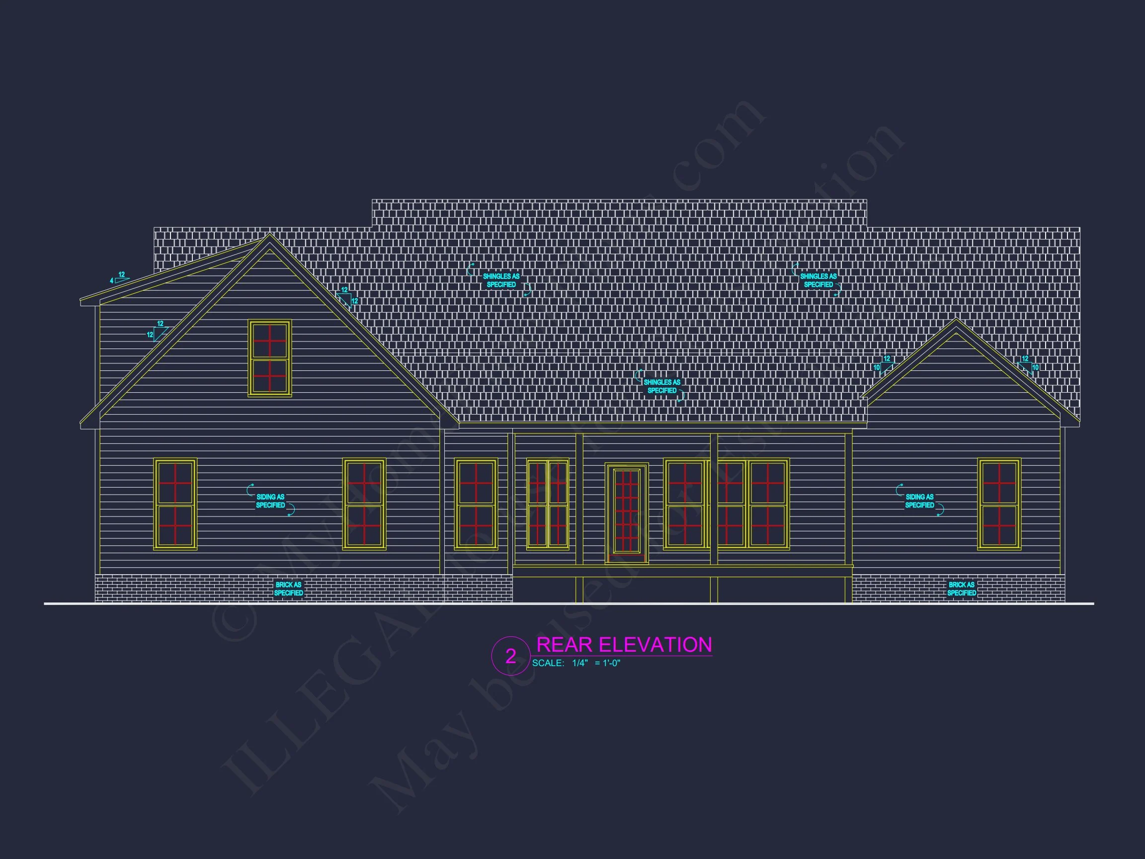 16-1095 HOUSE PLAN - Elegant Southern House Plan with CAD Blueprint Designs 4 Elegant Southern house Plan with CAD Blueprint Designs