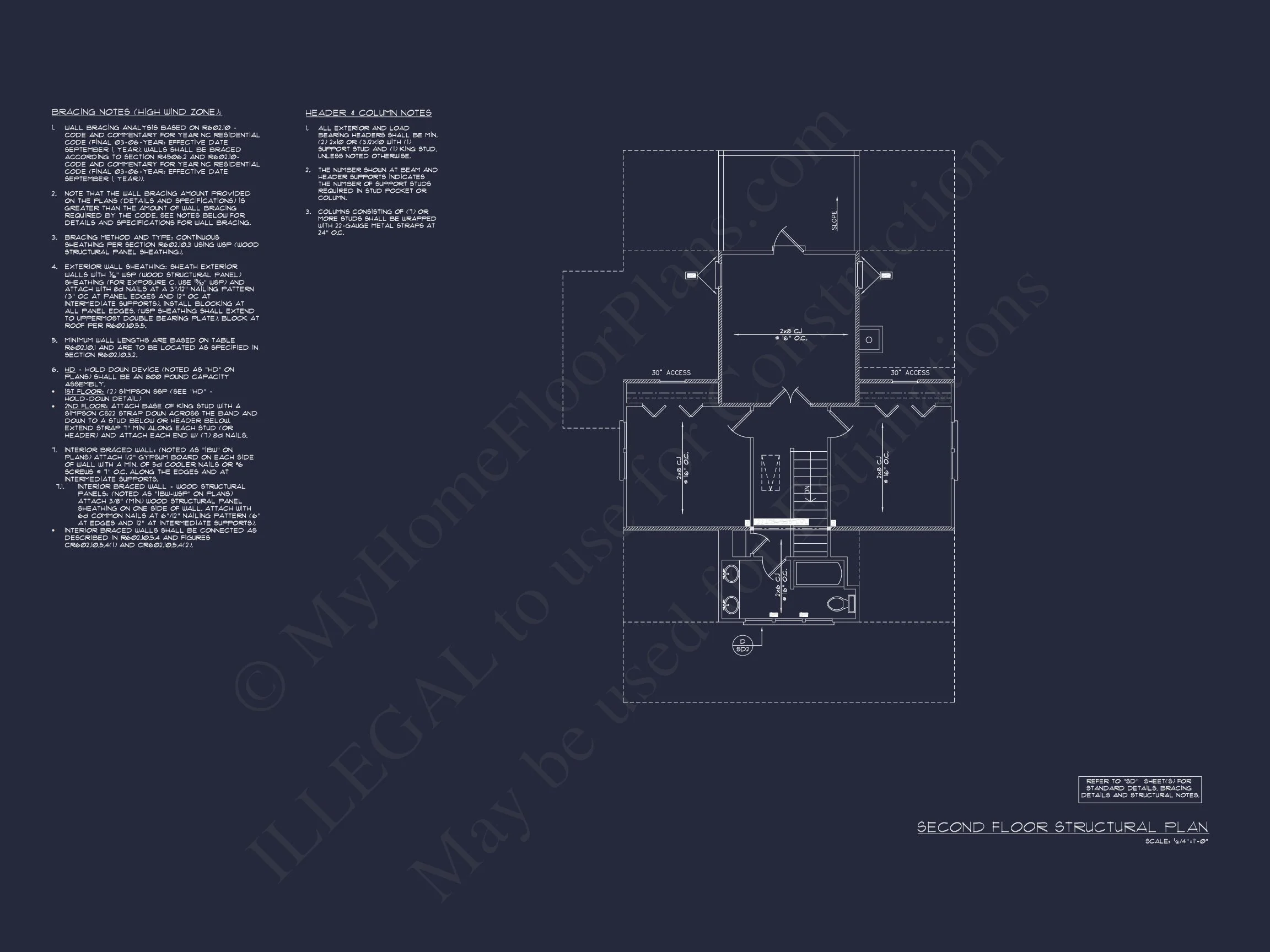 16-1093 HOUSE PLAN - Beach House Blueprint with CAD Designs and Floor Plans 14 Beach house Blueprint with CAD Designs and Floor Plans