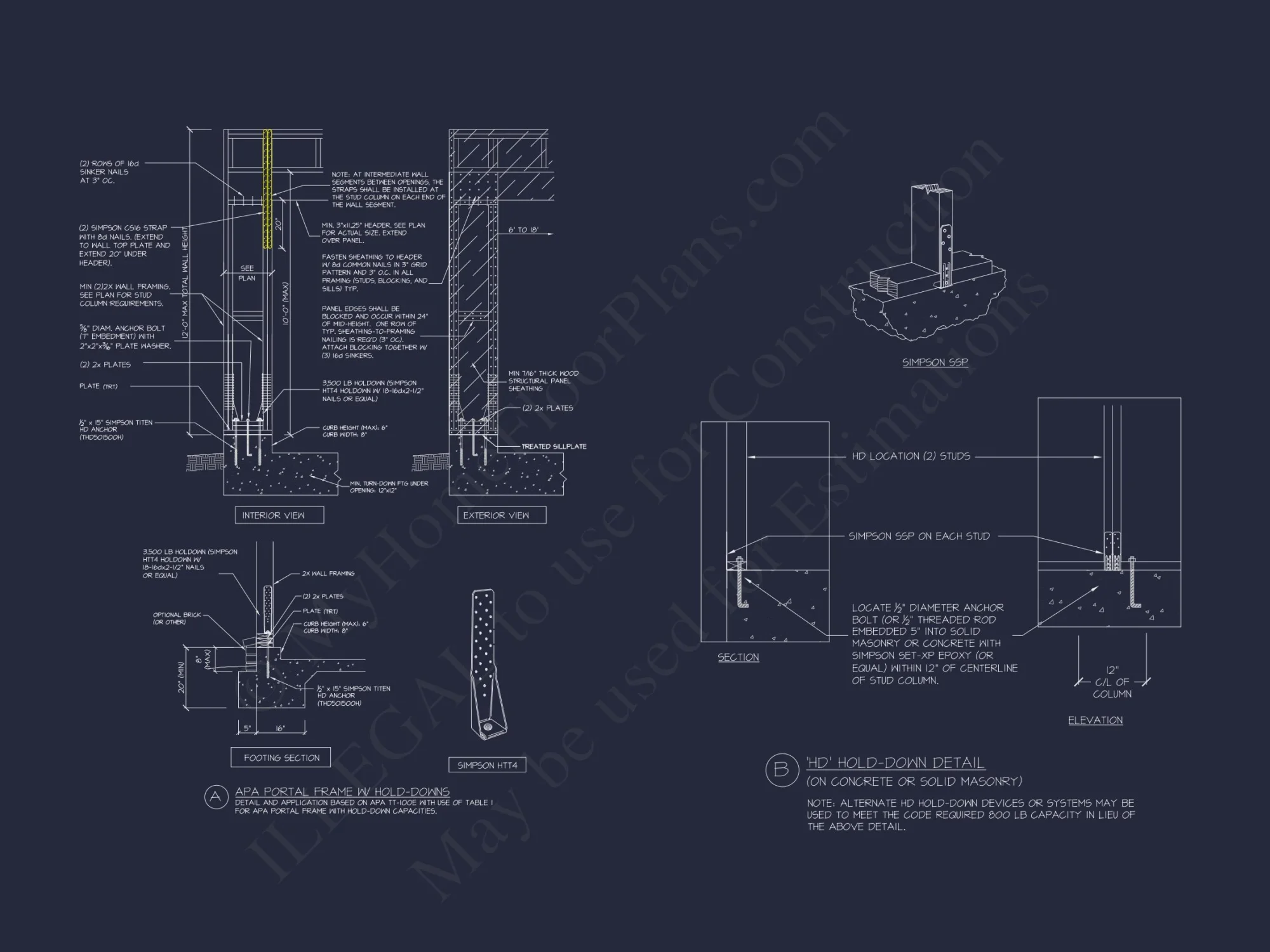 Modern Beach house Floor Plan with 4 Beds and Garage