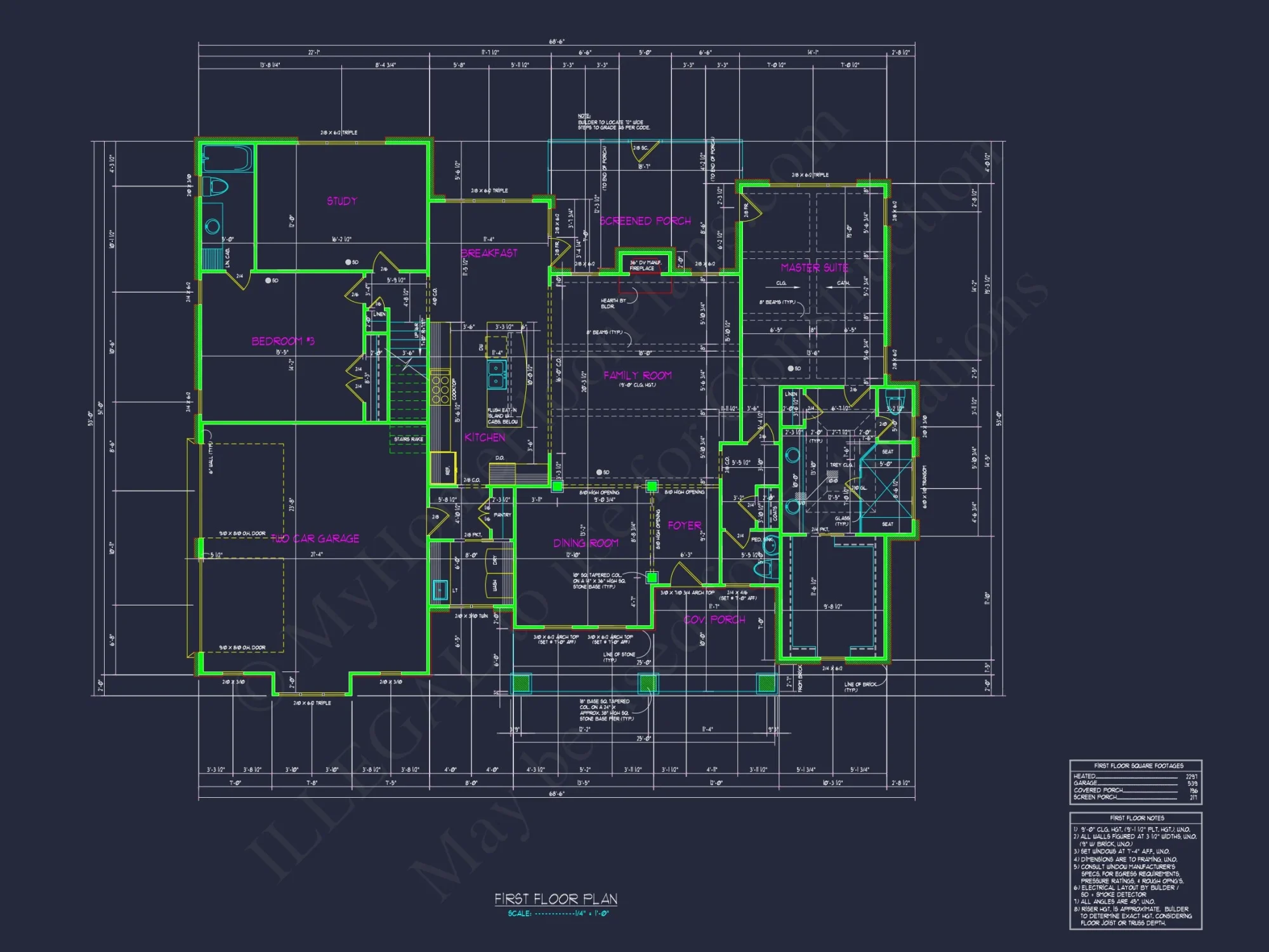 Stunning 2-Story house Plan with Detailed Blueprint Designs