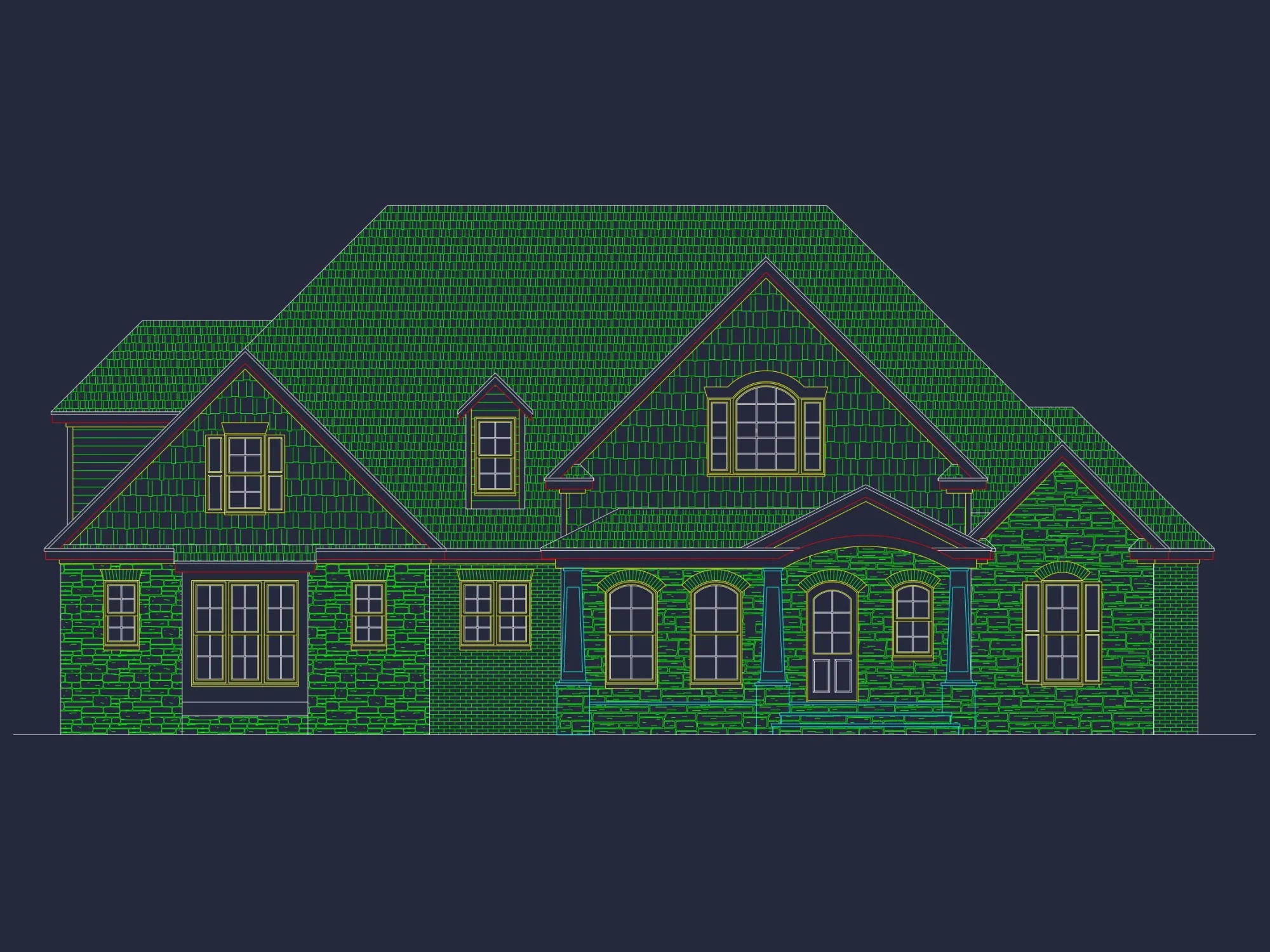 Stunning 2-Story house Plan with Detailed Blueprint Designs