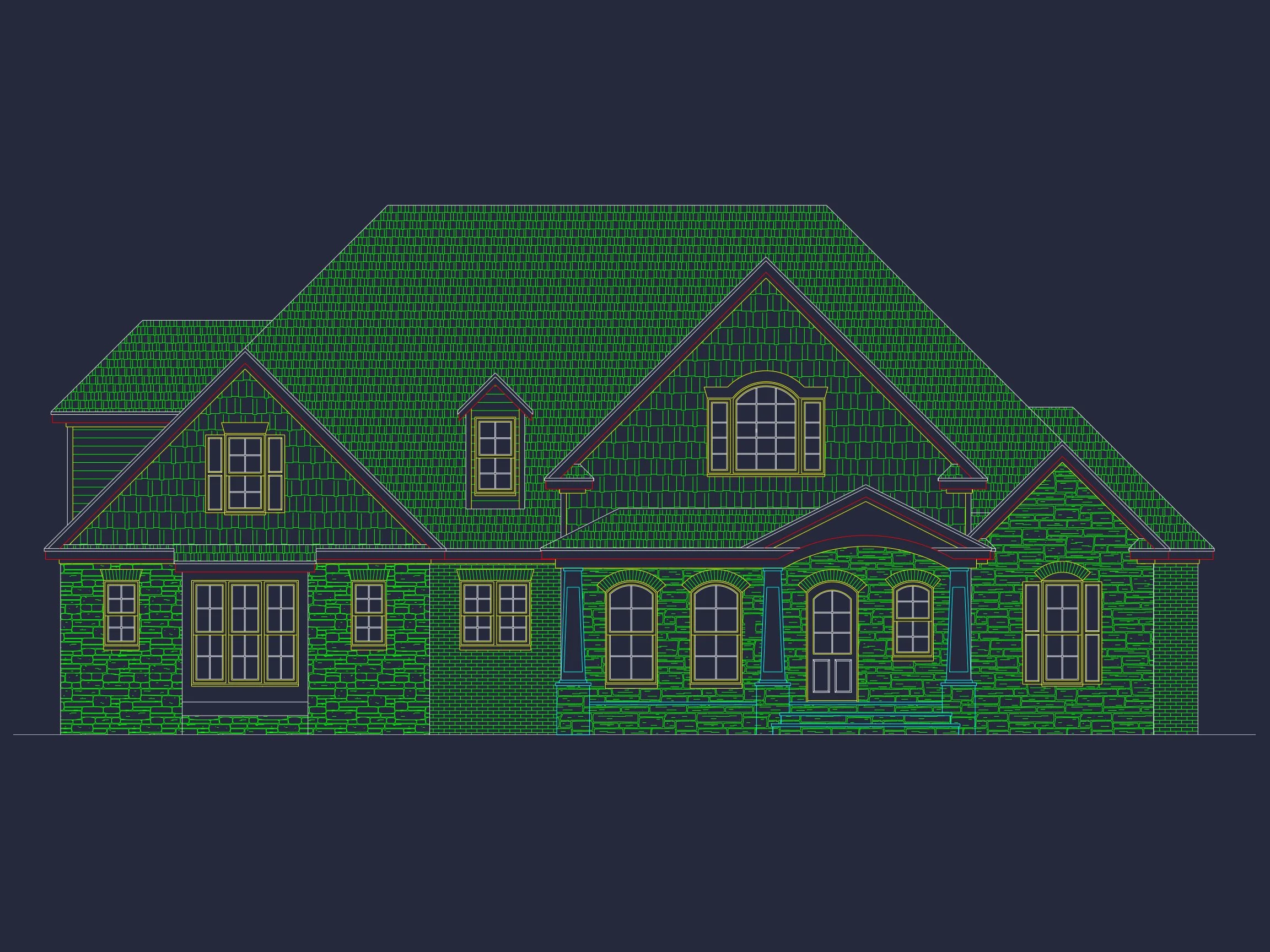 16-1066B HOUSE PLAN - Stunning 2-Story House Plan with Detailed Blueprint Designs 3 Stunning 2-Story house Plan with Detailed Blueprint Designs