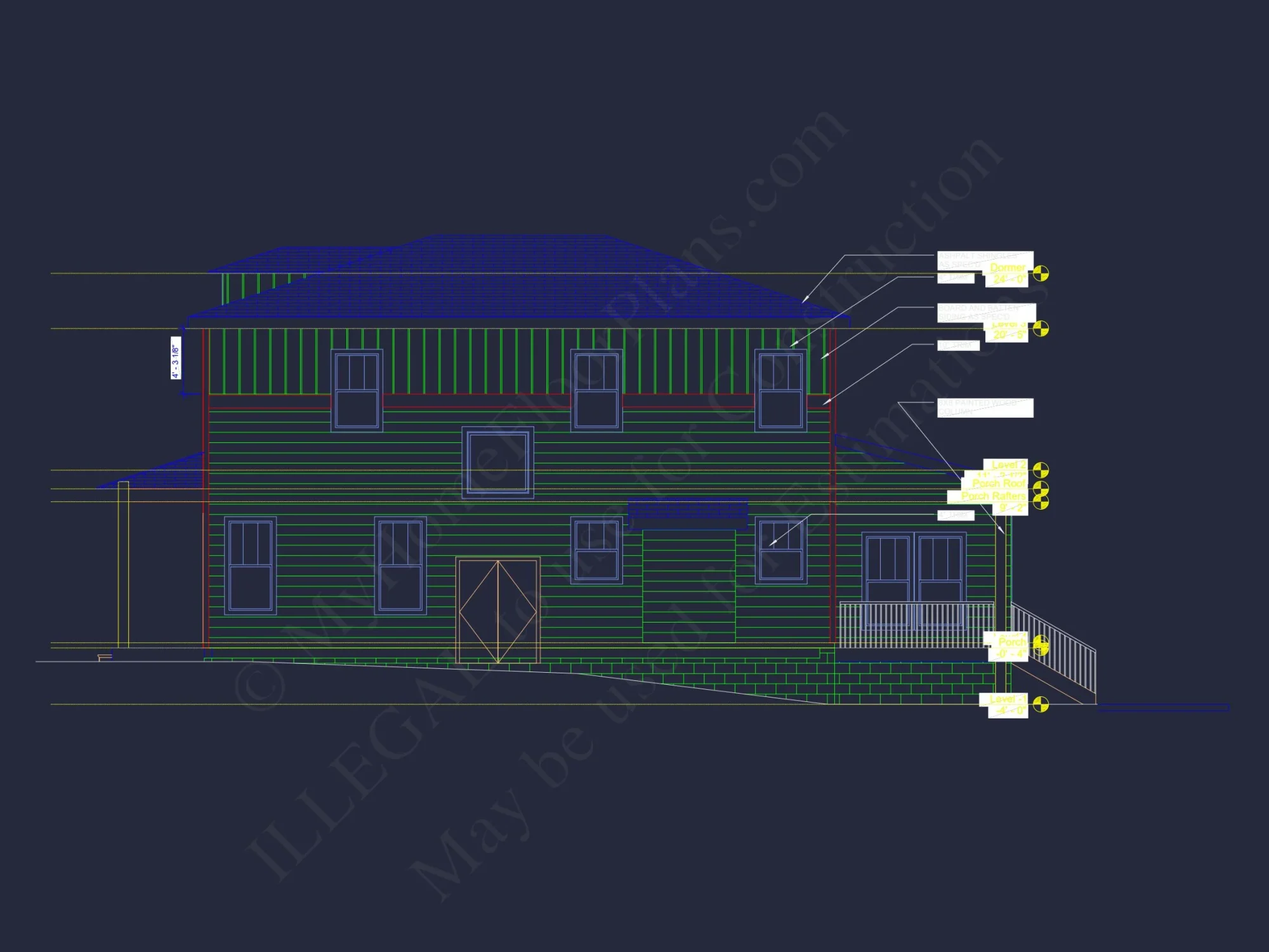Craftsman house Plan with CAD Blueprints and Floor Designs