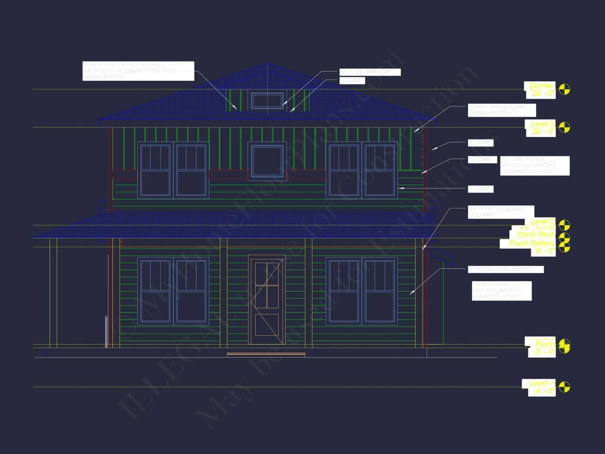 Craftsman house Plan with CAD Blueprints and Floor Designs