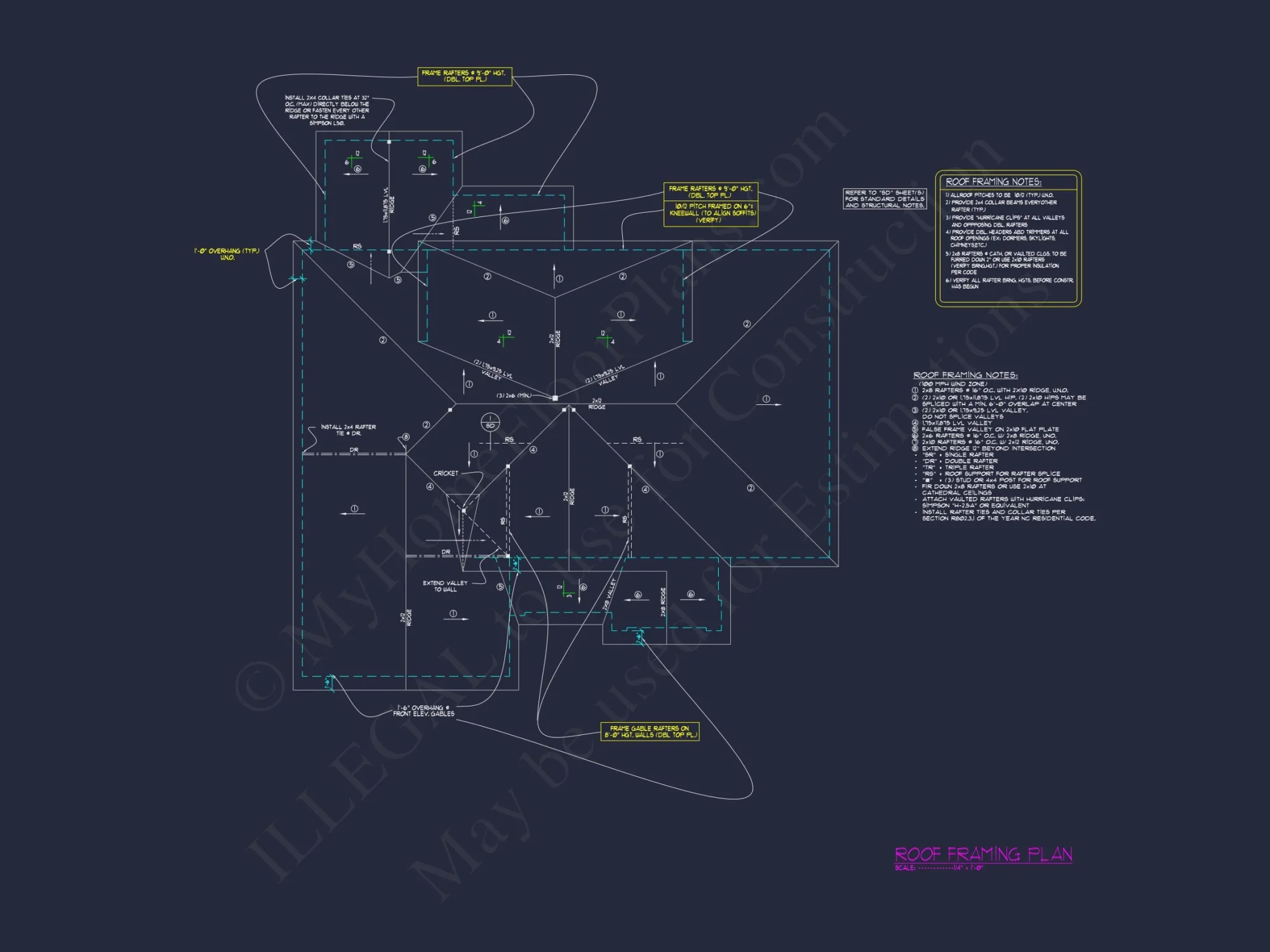 Craftsman house Floor Plan with 4 Beds & 2-Story Designs
