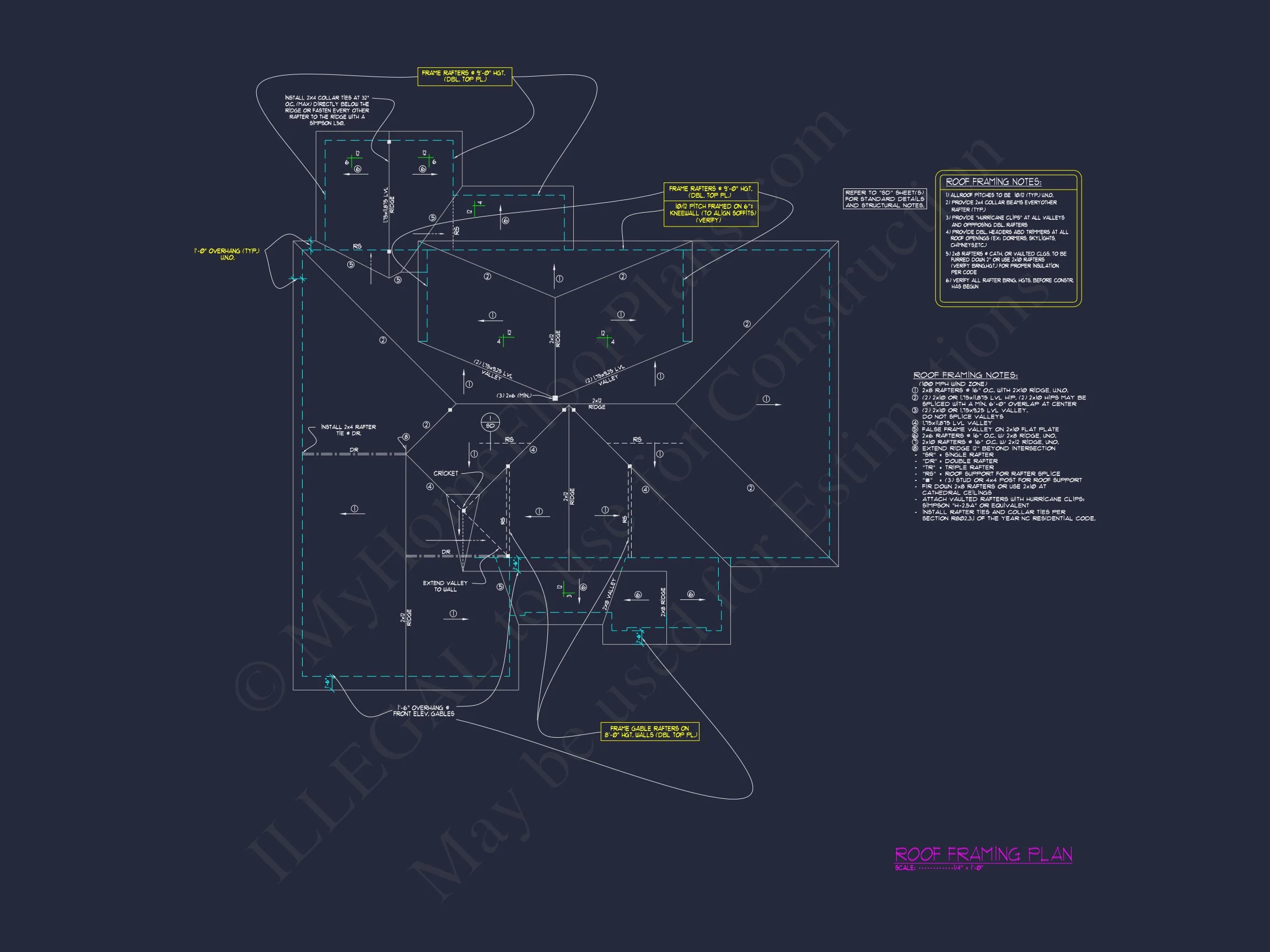 Craftsman house Floor Plan with 4 Beds & 2-Story Designs