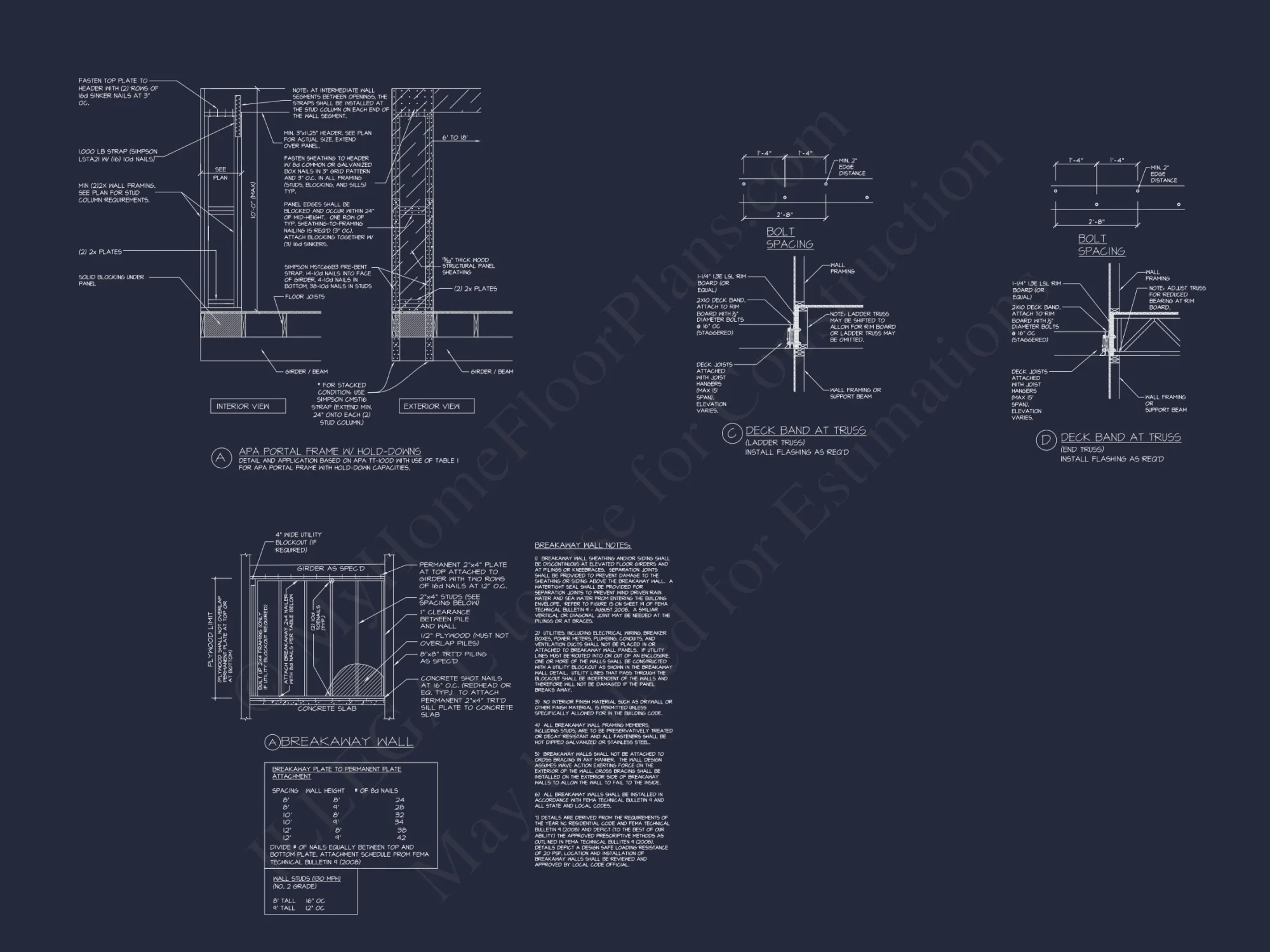 Enhanced Beach house Floor Plan with CAD & Blueprint Designs