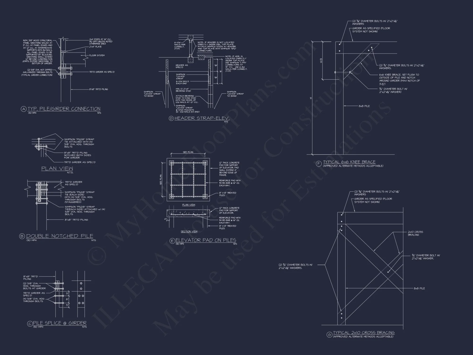 Enhanced Beach house Floor Plan with CAD & Blueprint Designs