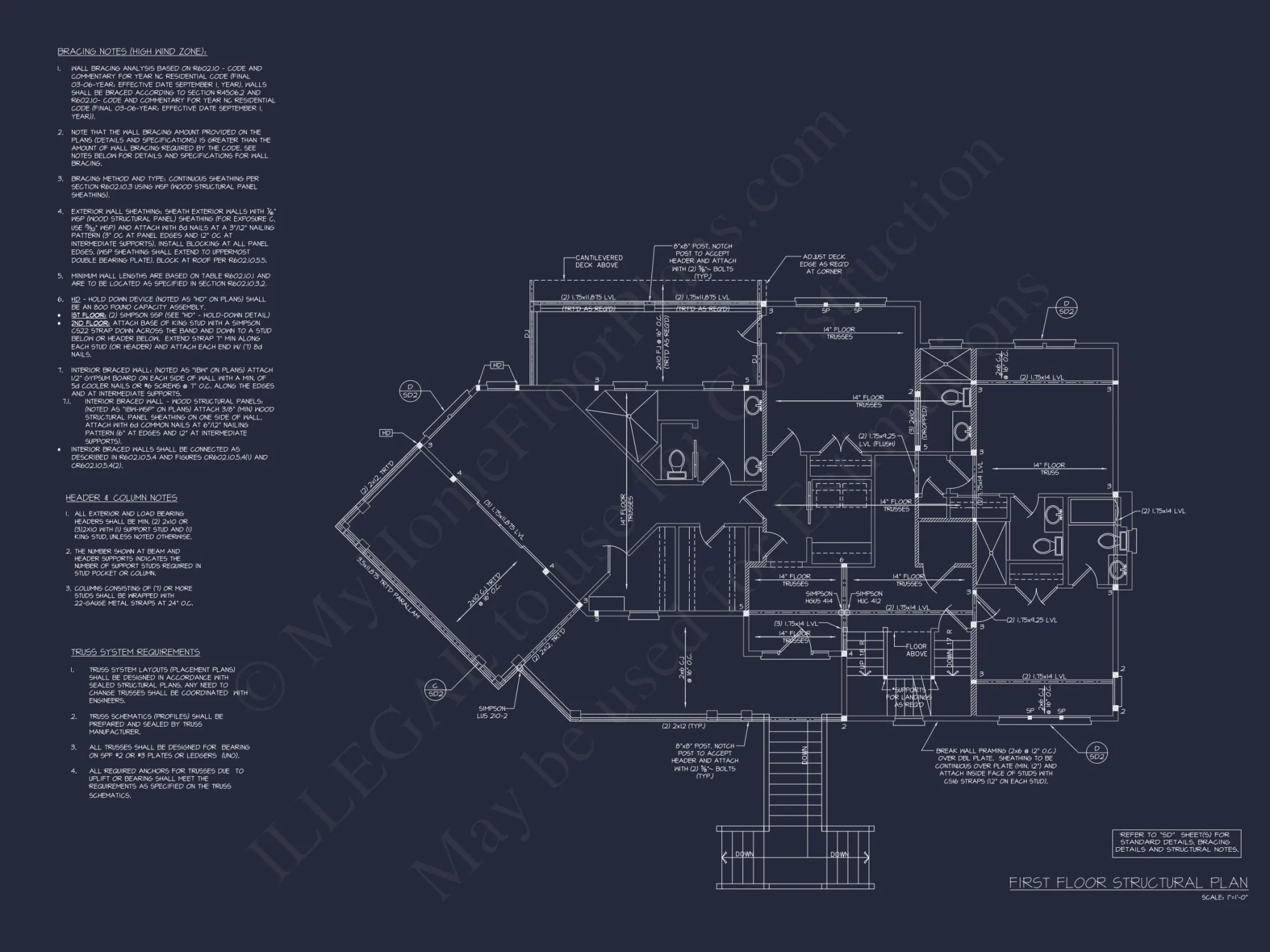 Enhanced Beach house Floor Plan with CAD & Blueprint Designs