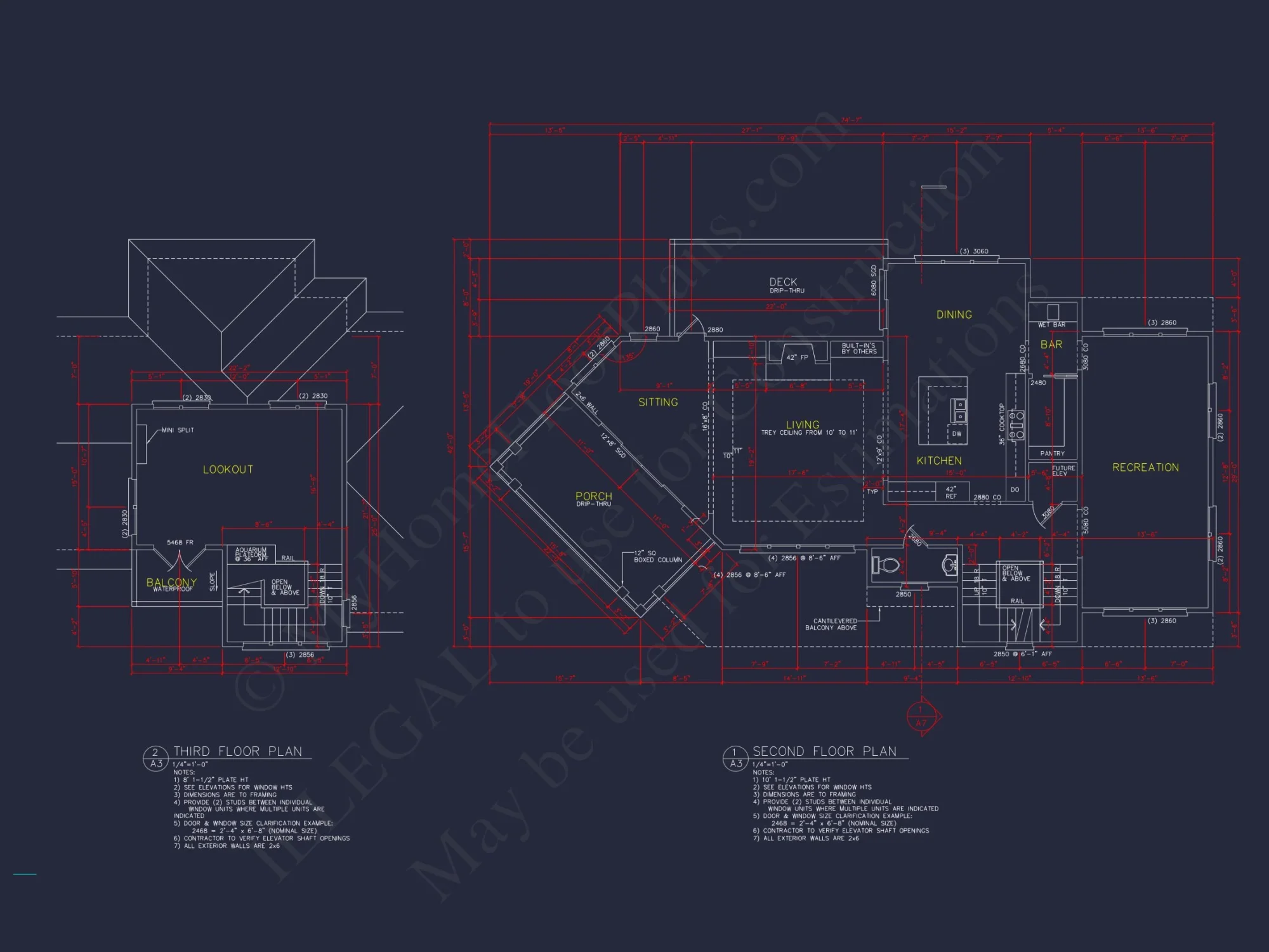 Enhanced Beach house Floor Plan with CAD & Blueprint Designs