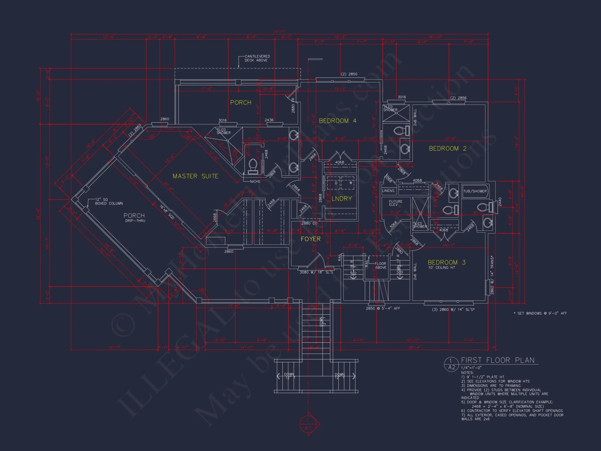 Enhanced Beach house Floor Plan with CAD & Blueprint Designs
