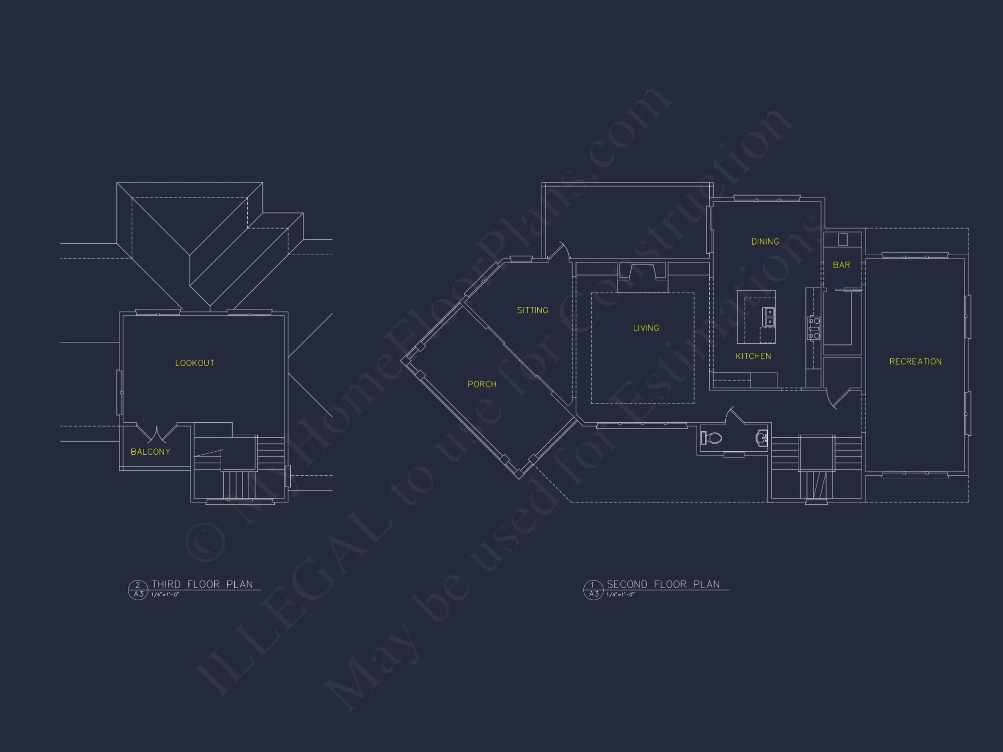 Enhanced Beach house Floor Plan with CAD & Blueprint Designs