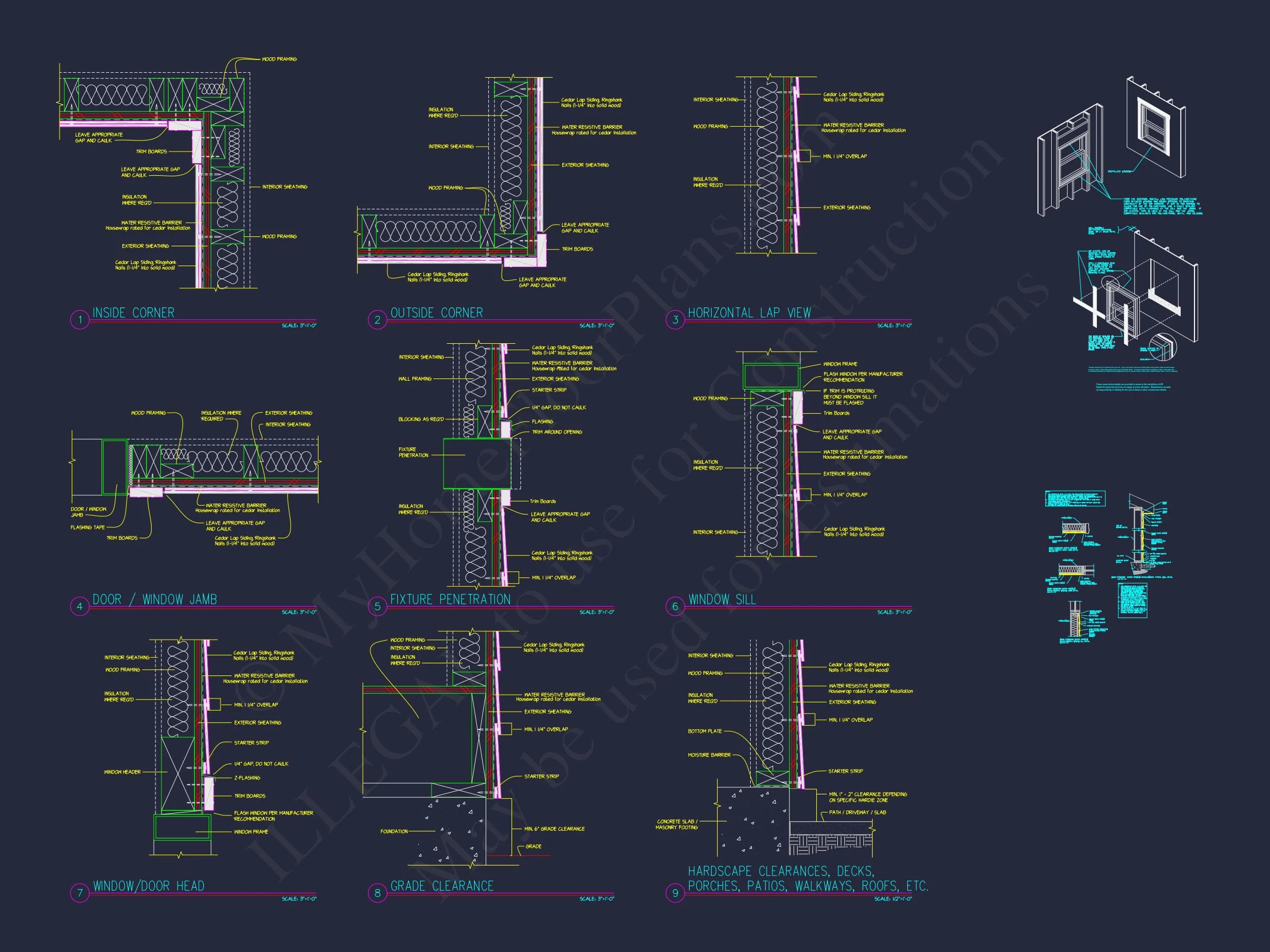 15-2074 HOUSE PLAN - Charming Craftsman House Plan with Rear Garage & CAD Designs 10 Charming Craftsman house Plan with Rear Garage & CAD Designs