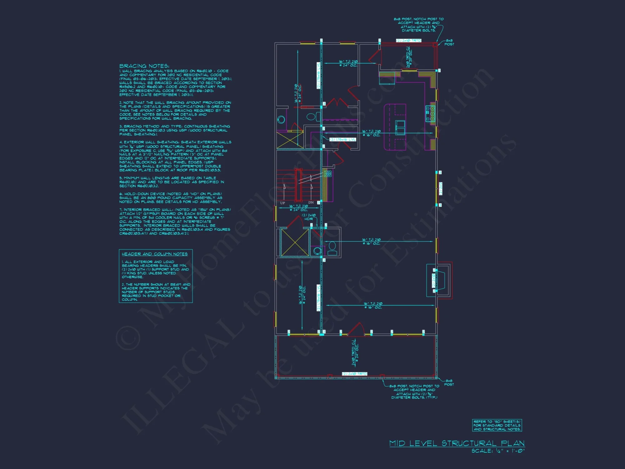 Spacious 6-Bedroom house Plan with CAD Designs and Blueprints