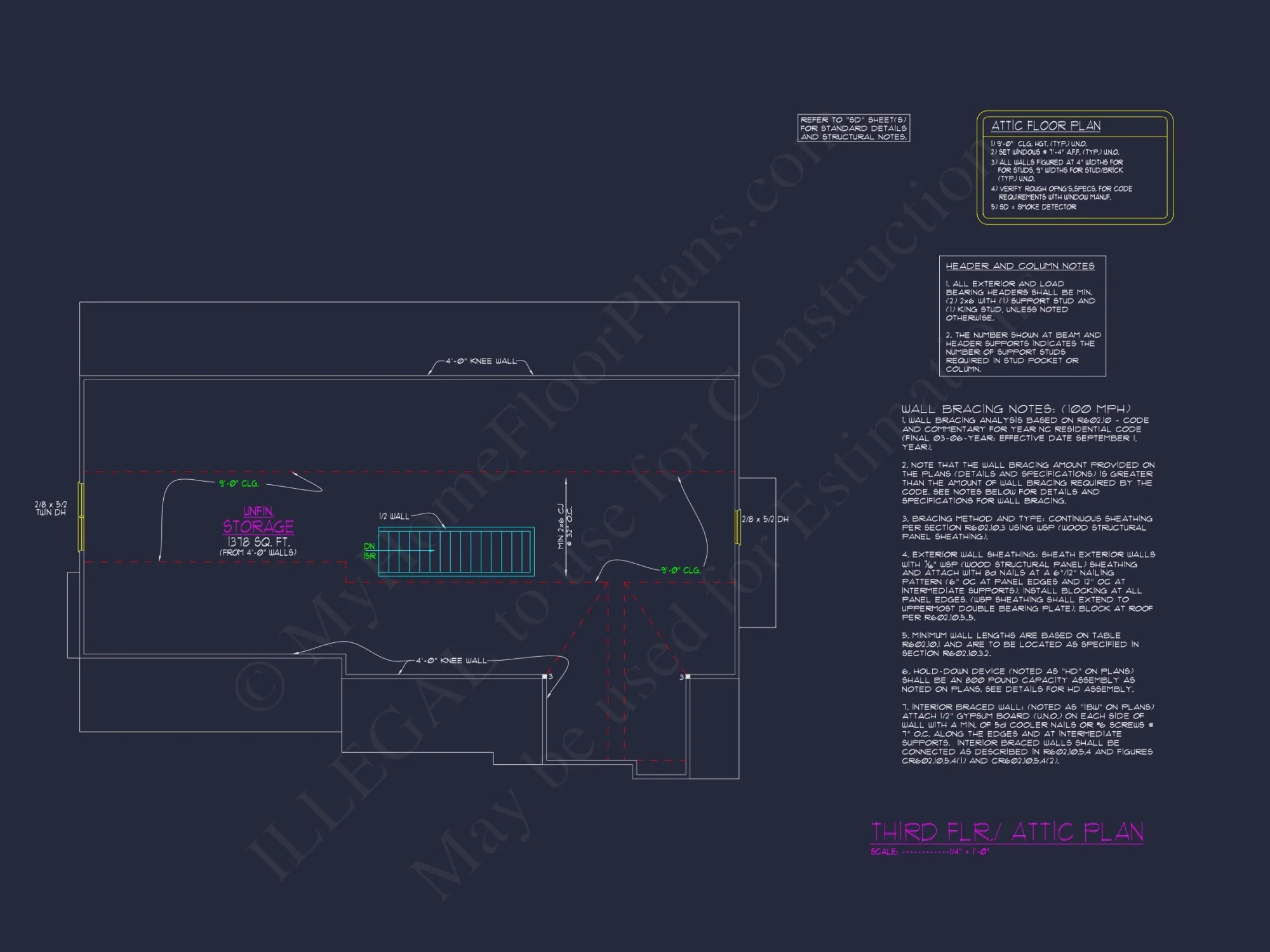 Architectural Blueprint with CAD Designs