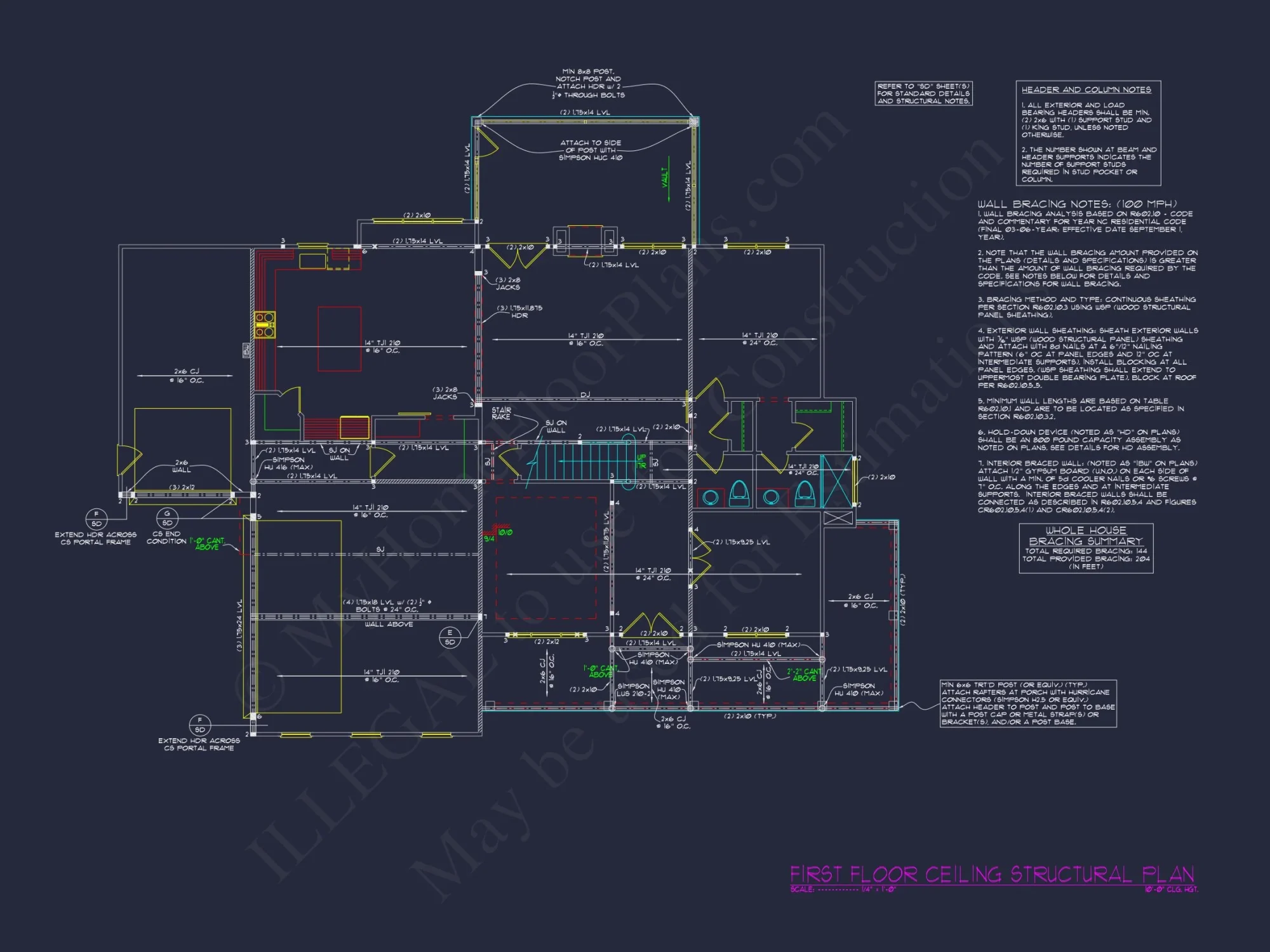 Architectural Blueprint with CAD Designs