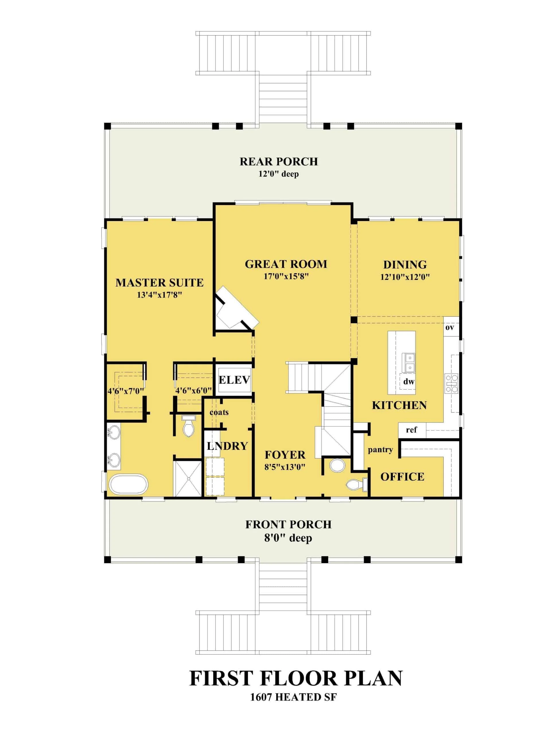 Ownerfully Designed Coastal Floor Plan with 3 Beds & 3 Baths