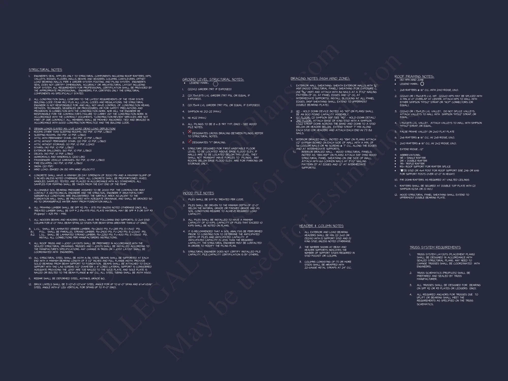 Modern Beach house Plan with 4 Floors, CAD Blueprint & Designs