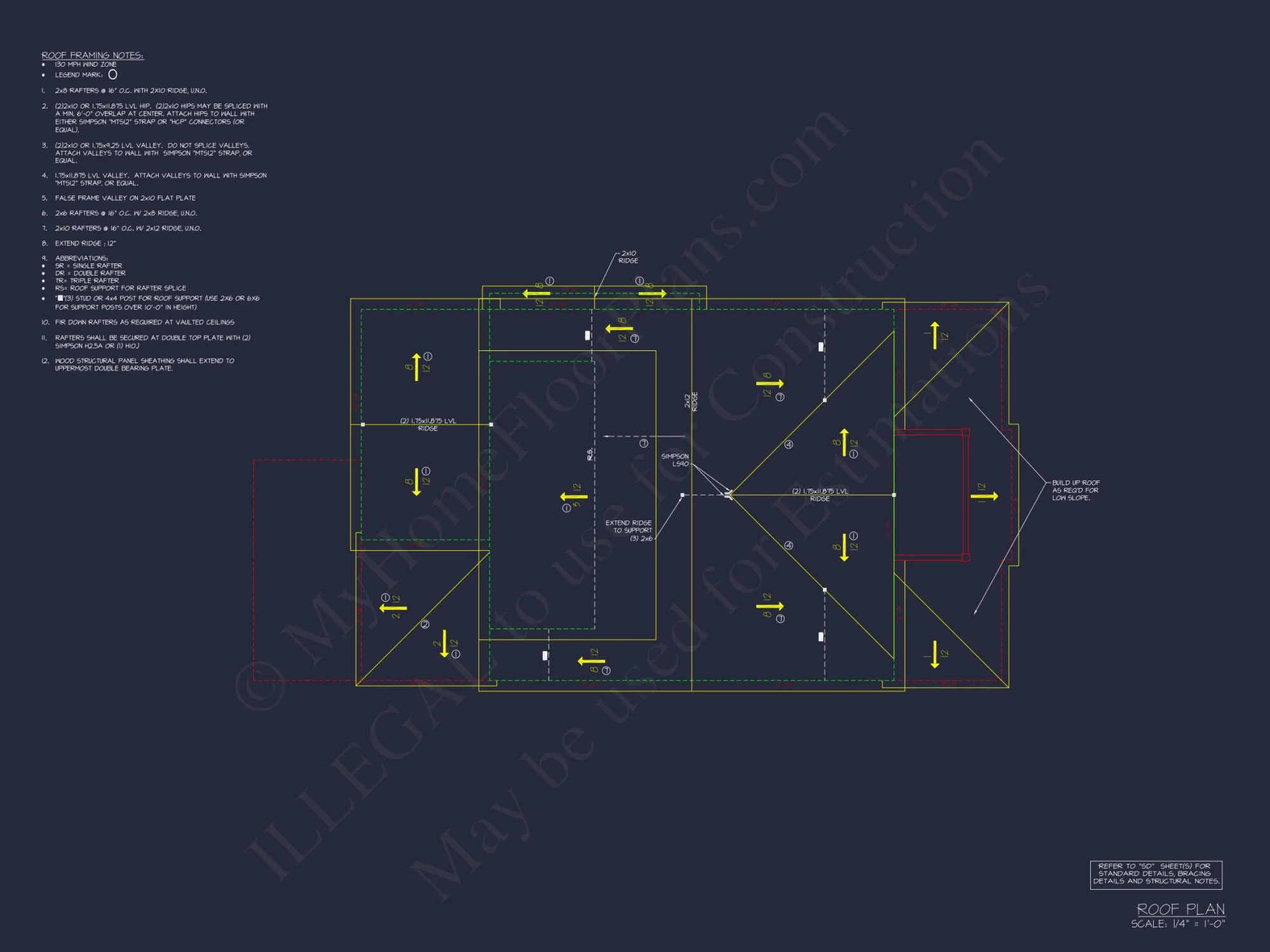 Modern Beach house Plan with 4 Floors, CAD Blueprint & Designs