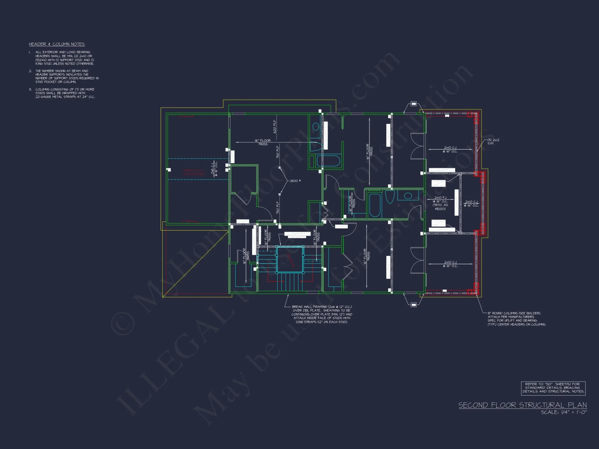 Modern Beach house Plan with 4 Floors, CAD Blueprint & Designs
