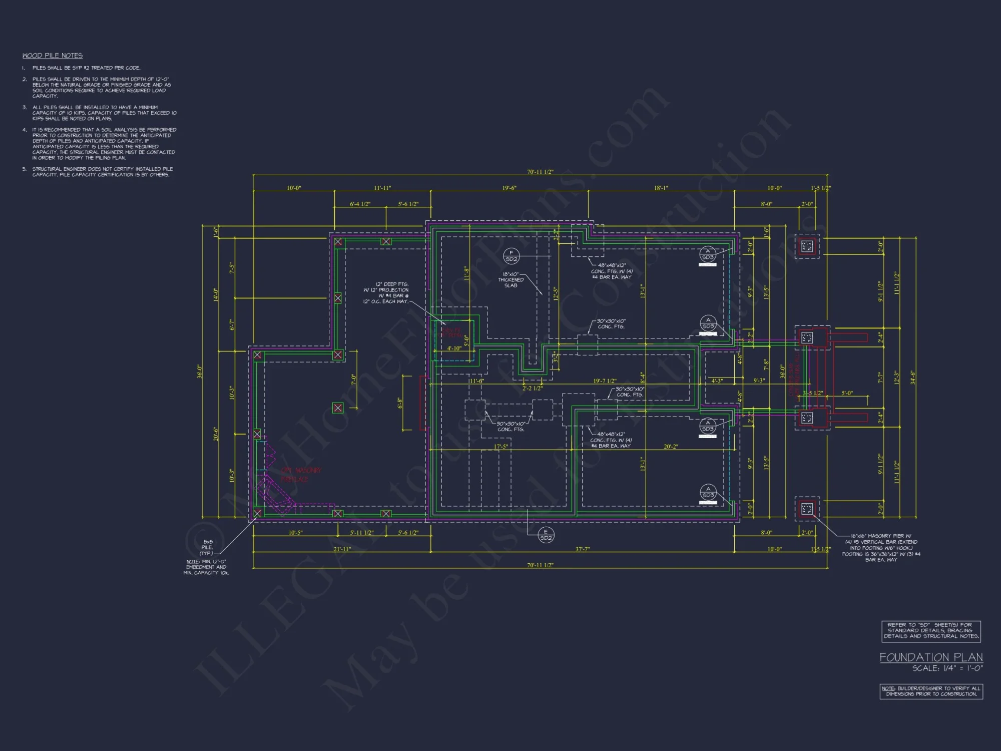 Modern Beach house Plan with 4 Floors, CAD Blueprint & Designs